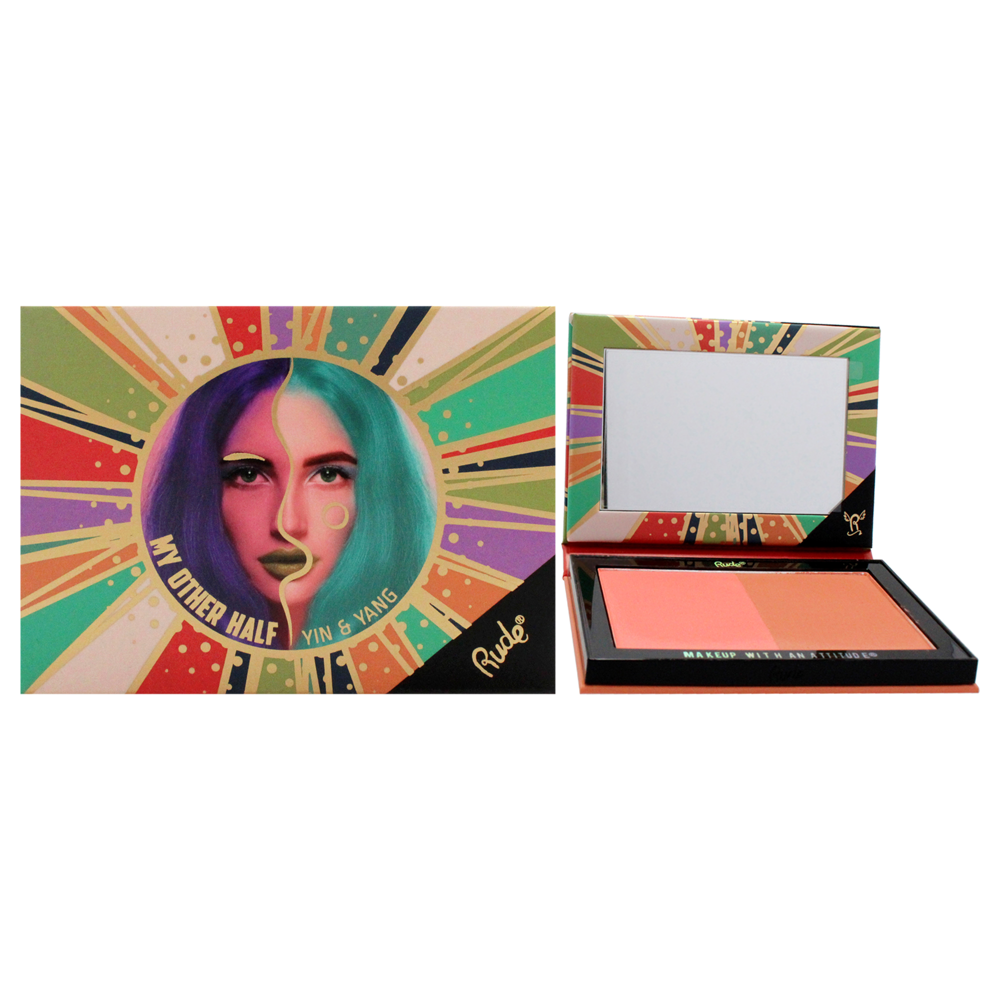 Foto 1 | Paleta Facial Rude My Other Half Duo Shade Yin And Yang - Venta Internacional.