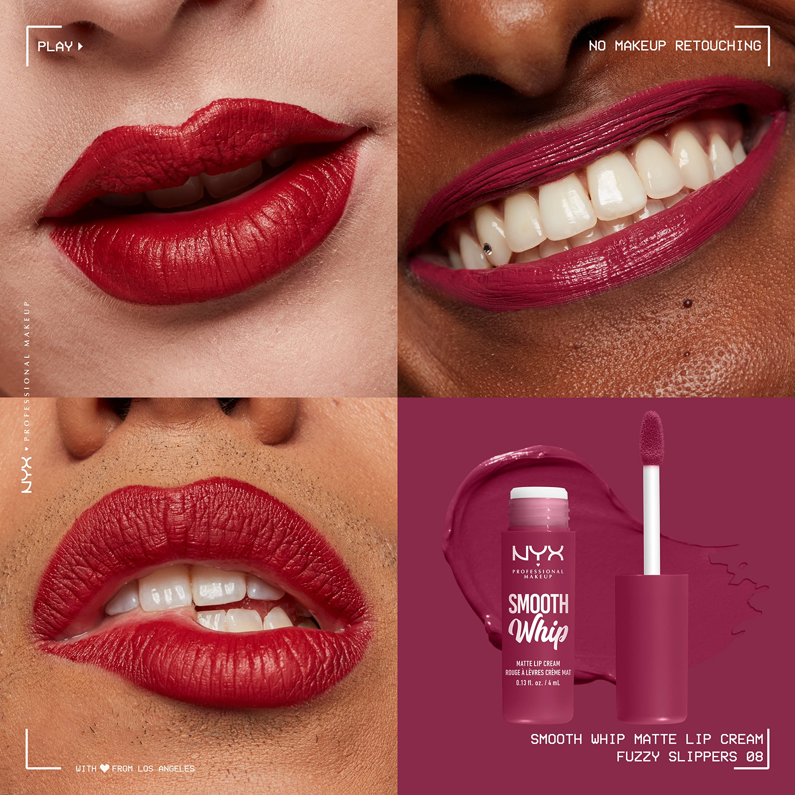 Foto 3 | Zapatillas Lipstick Nyx Professional Makeup Smooth Whip Fuzzy - Venta Internacional.