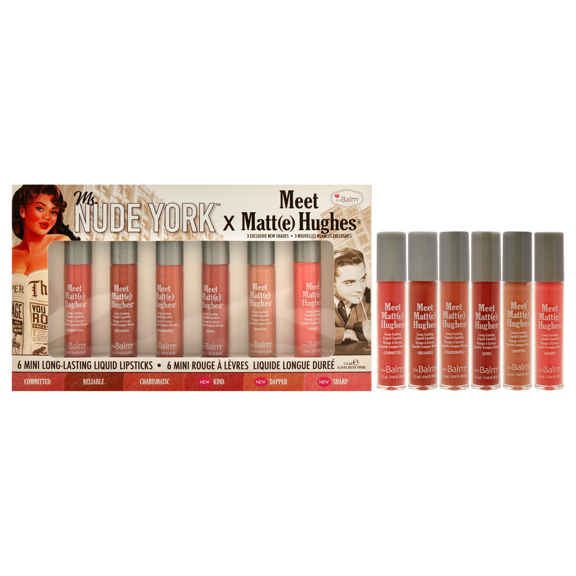 Foto 1 | Set De Lápiz Labial Líquido The Balm Meet Matte Hughes, 6 Unidades, Para Mujer - Venta Internacional.