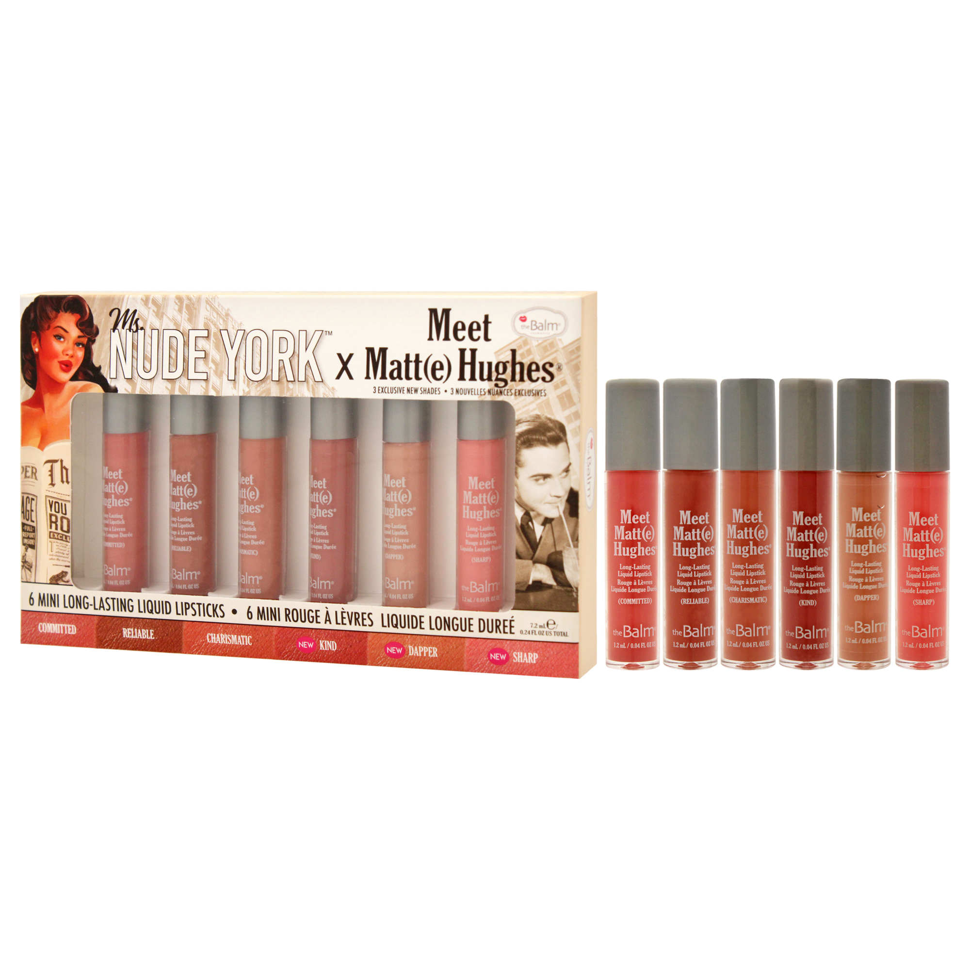 Foto 5 pulgar | Set De Lápiz Labial Líquido The Balm Meet Matte Hughes, 6 Unidades, Para Mujer - Venta Internacional.