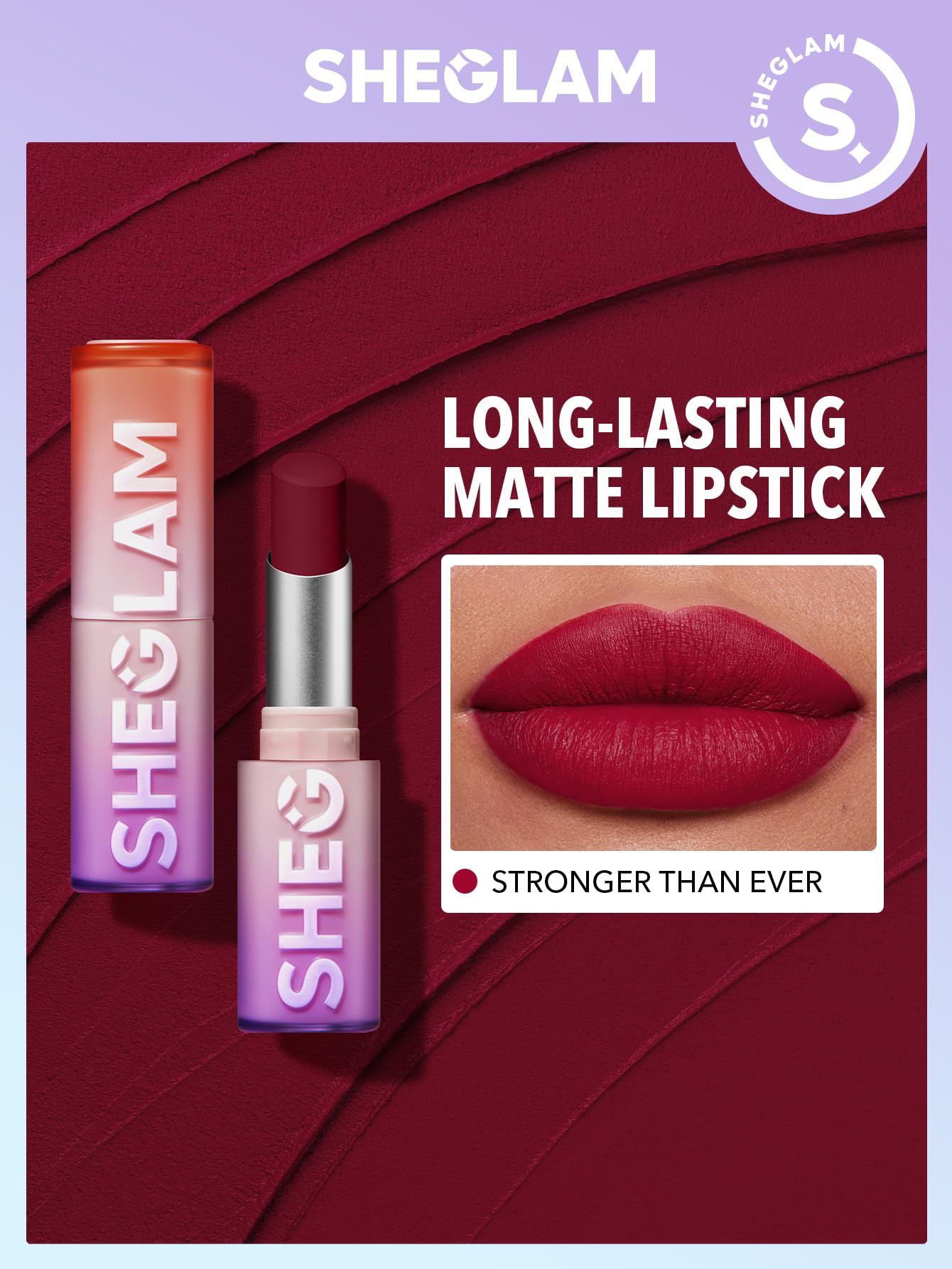 Foto 2 | Lápiz Labial Sheglam Dynamatte Boom, Resistente Al Agua, Mate, De Larga Duración - Venta Internacional.