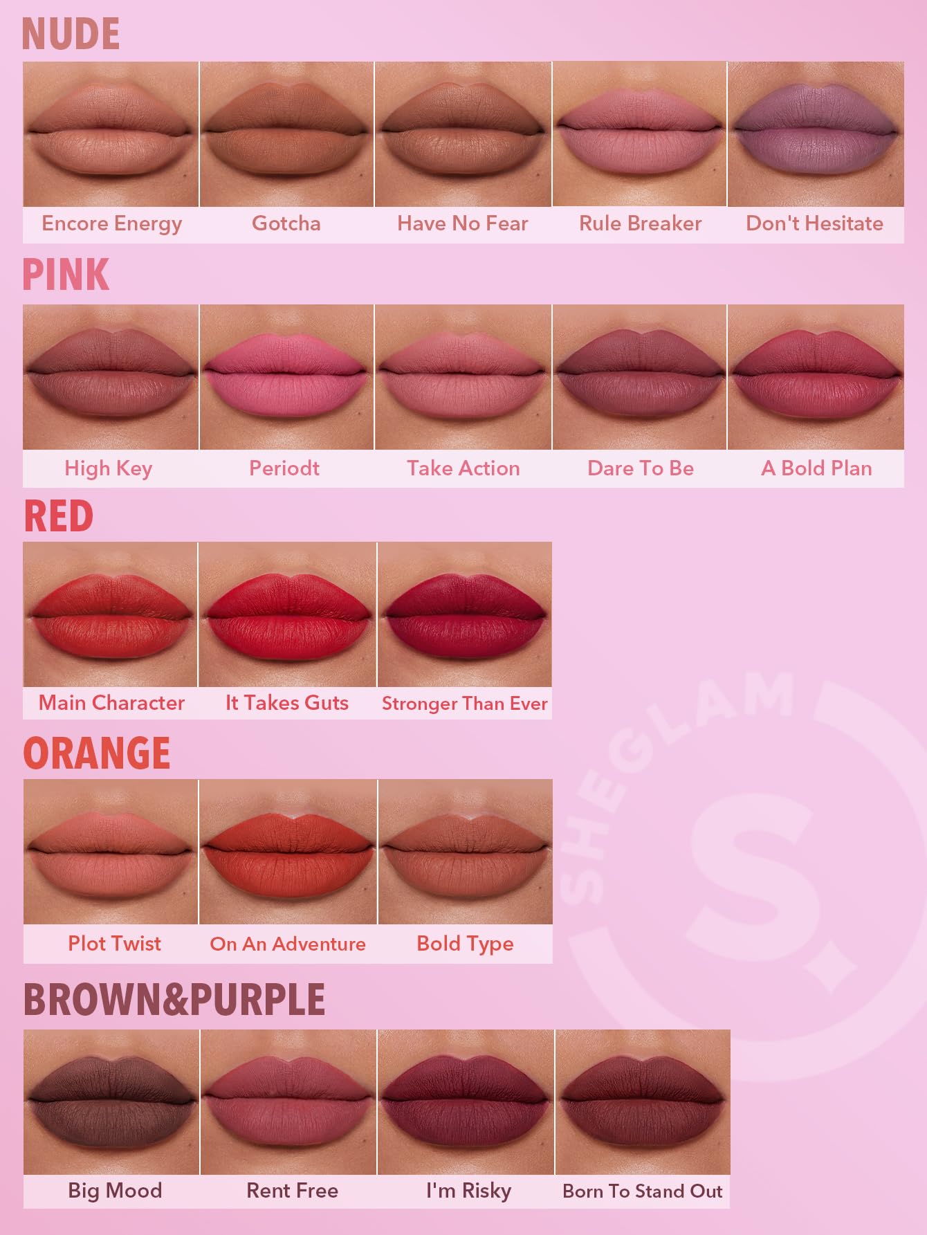Foto 5 | Lápiz Labial Sheglam Dynamatte Boom, Resistente Al Agua, Mate, De Larga Duración - Venta Internacional.