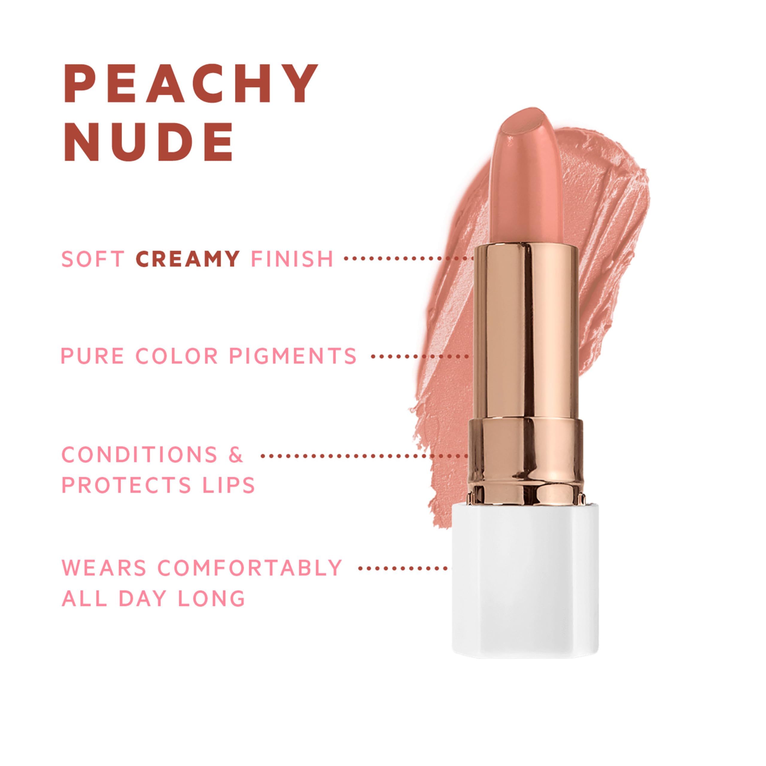Foto 2 | Lápiz Labial Flower Beauty De Drew Barrymore Petal Pout Peachy Nude - Venta Internacional.