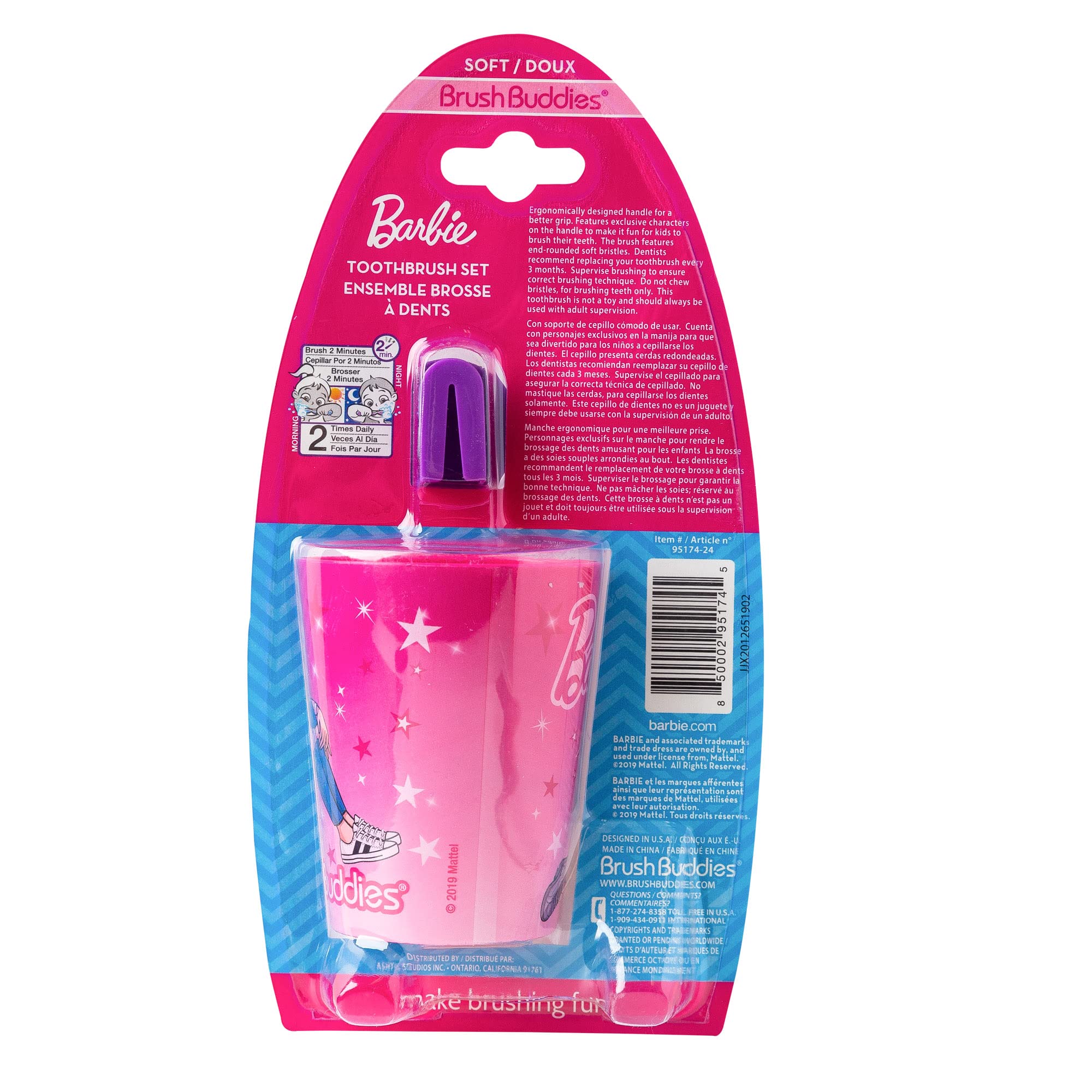 Foto 3 pulgar | Set De Cepillos De Dientes Barbie B4rbie De 3 Piezas Para Niñas - Venta Internacional.