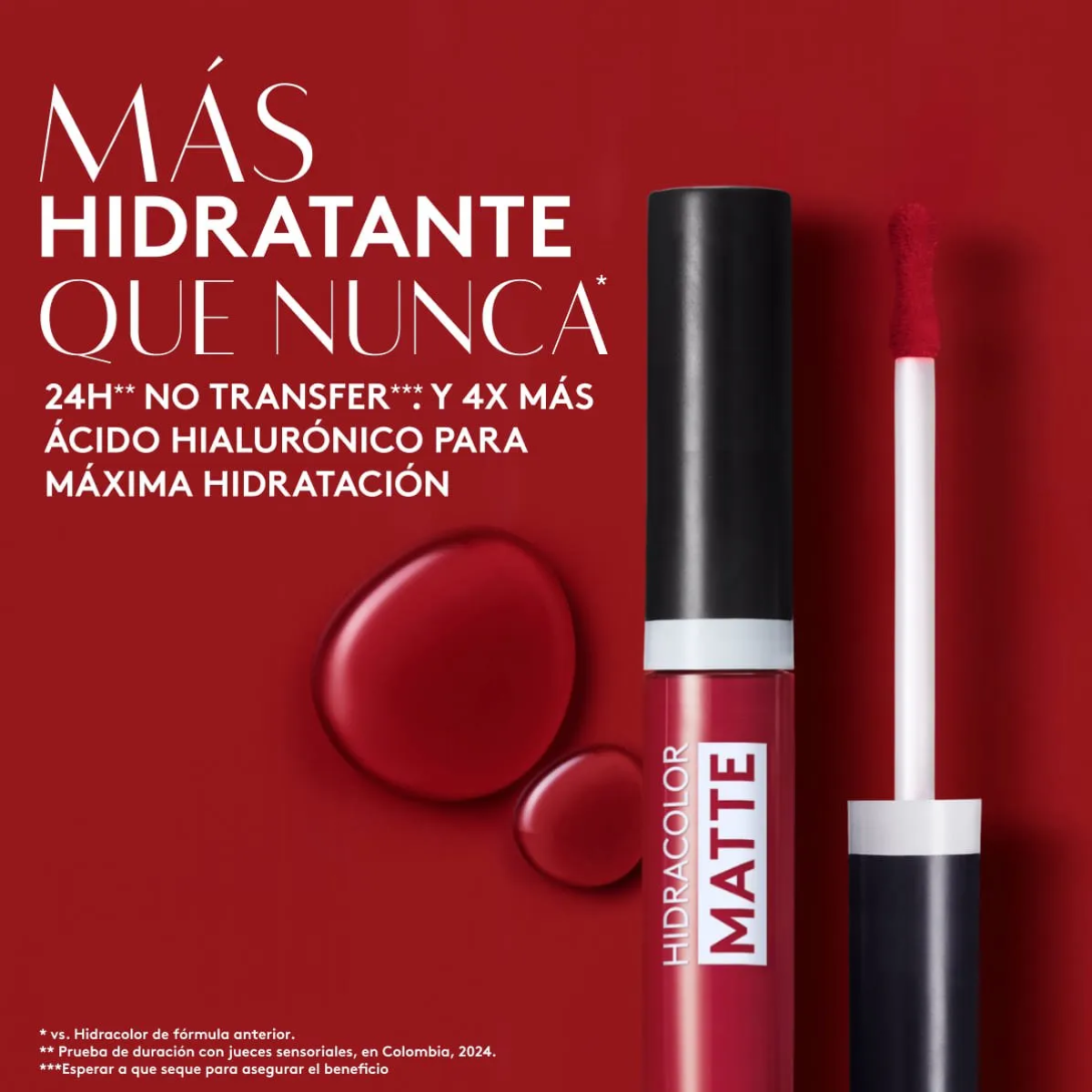 Foto 3 pulgar | Labial Líquido Hidracolor Matte - Rojo Vibrante Ésika 6ml