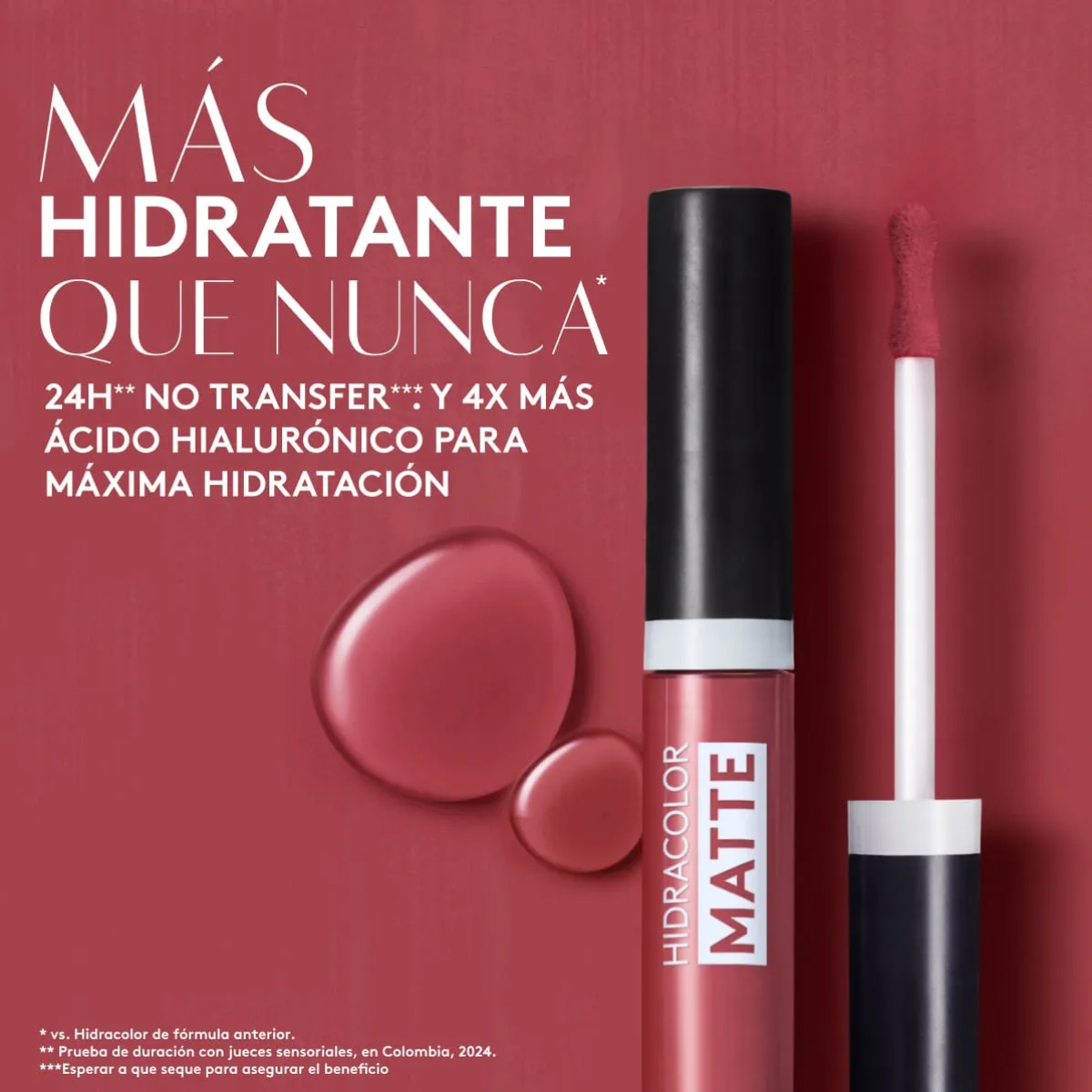 Foto 3 pulgar | Labial Líquido Hidracolor Matte - Nude Intrépido Ésika 6ml