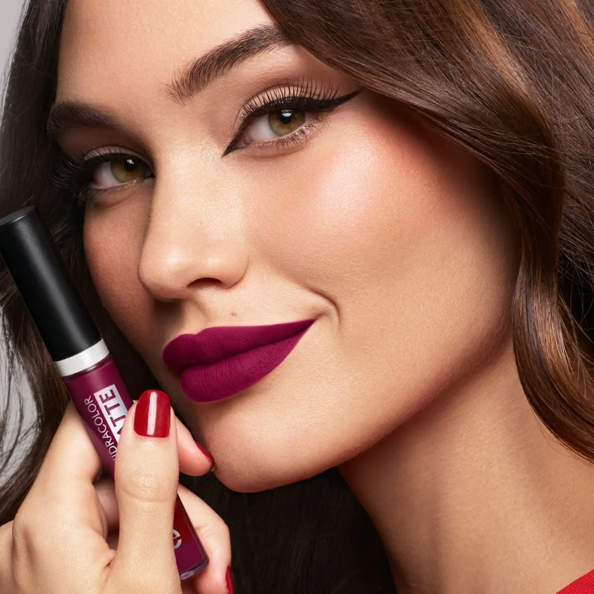 Foto 5 pulgar | Labial Líquido Hidracolor Matte - Vino Cerezo Ésika 6ml