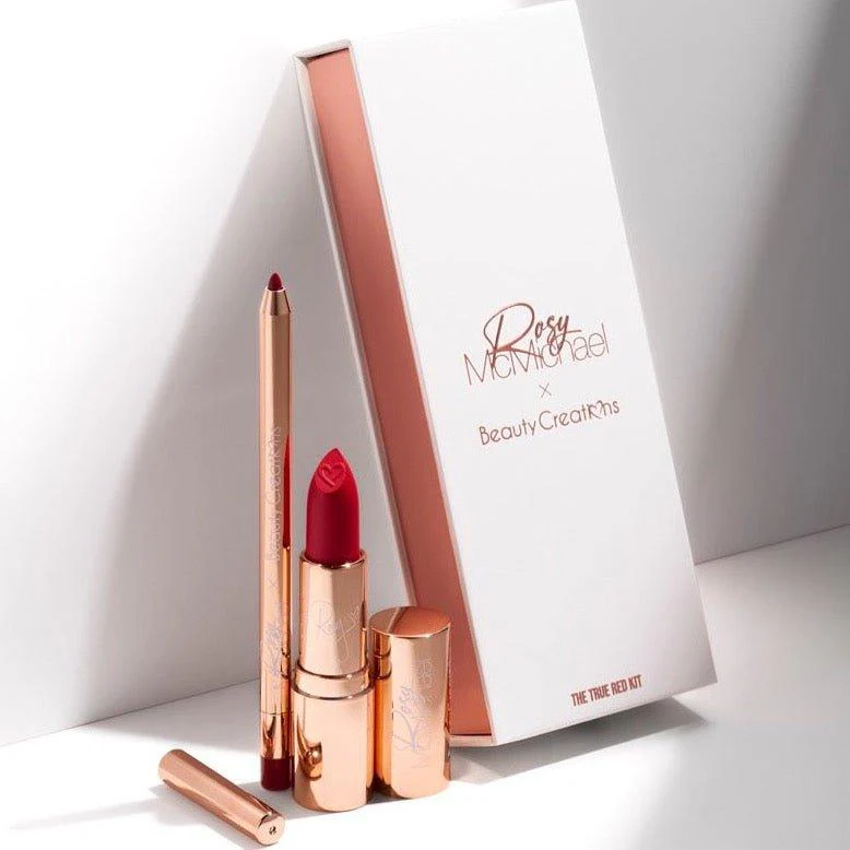 Foto 2 pulgar | Rosy Mcmichael X Beauty Creations - Dúo De Labios - El True Red Kit