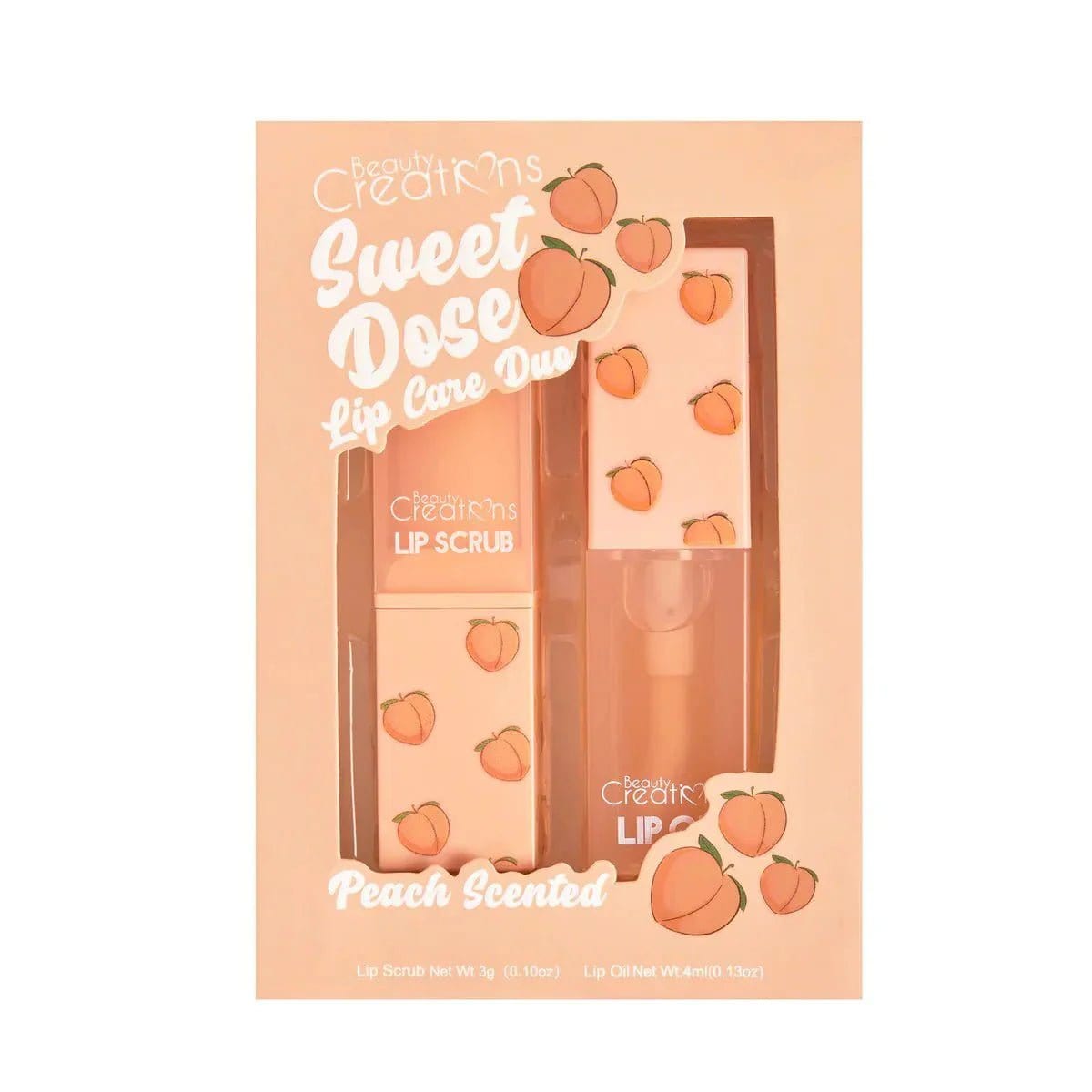 Foto 2 pulgar | Set Dúo Exfoliante Y Aceite Humectante Para Labios Durazno Beauty Creations