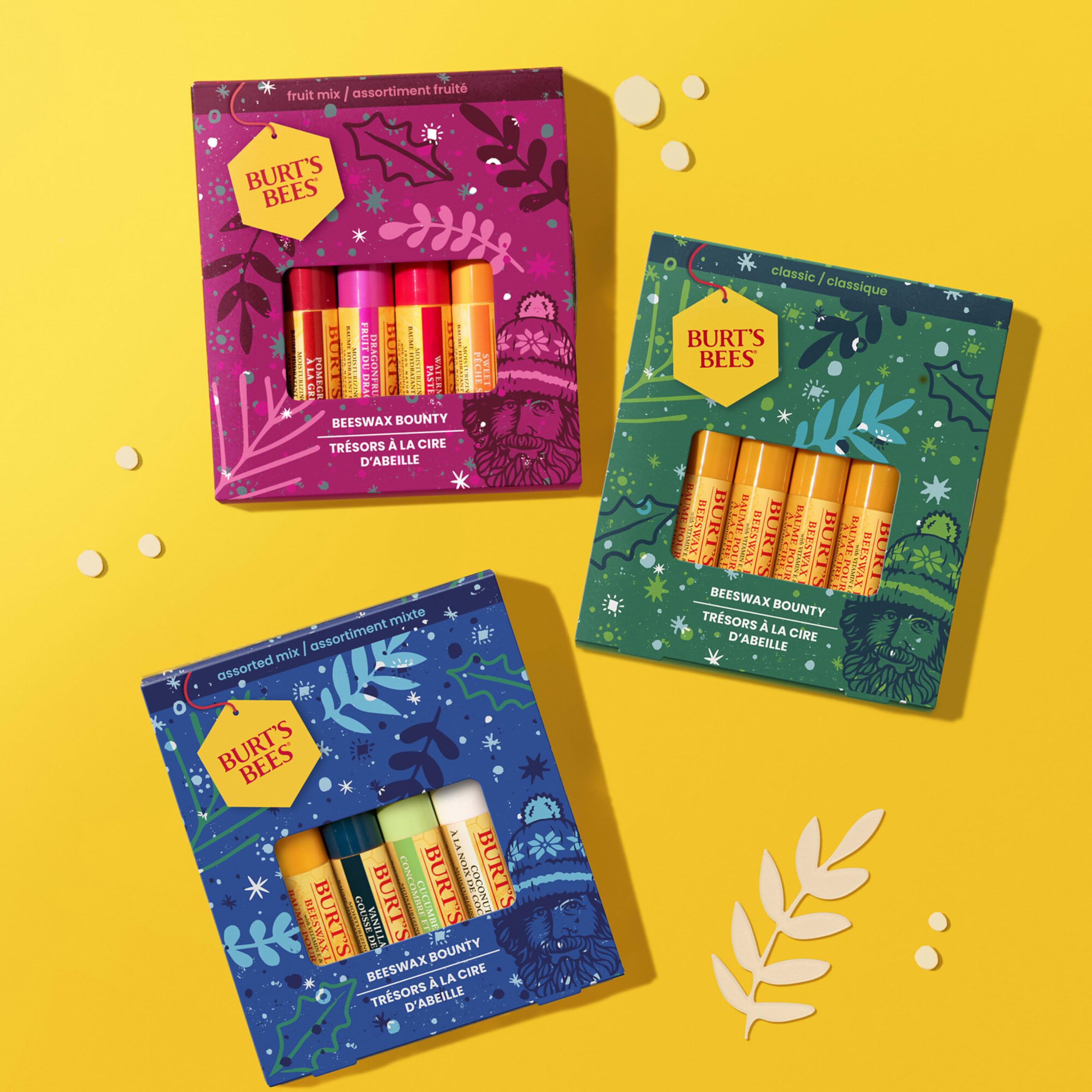 Foto 8 pulgar | Set De Regalo De Bálsamo Labial Burt's Bees Bees Beeswax Bounty Fruit Mix, Paquete De 4 - Venta Internacional.