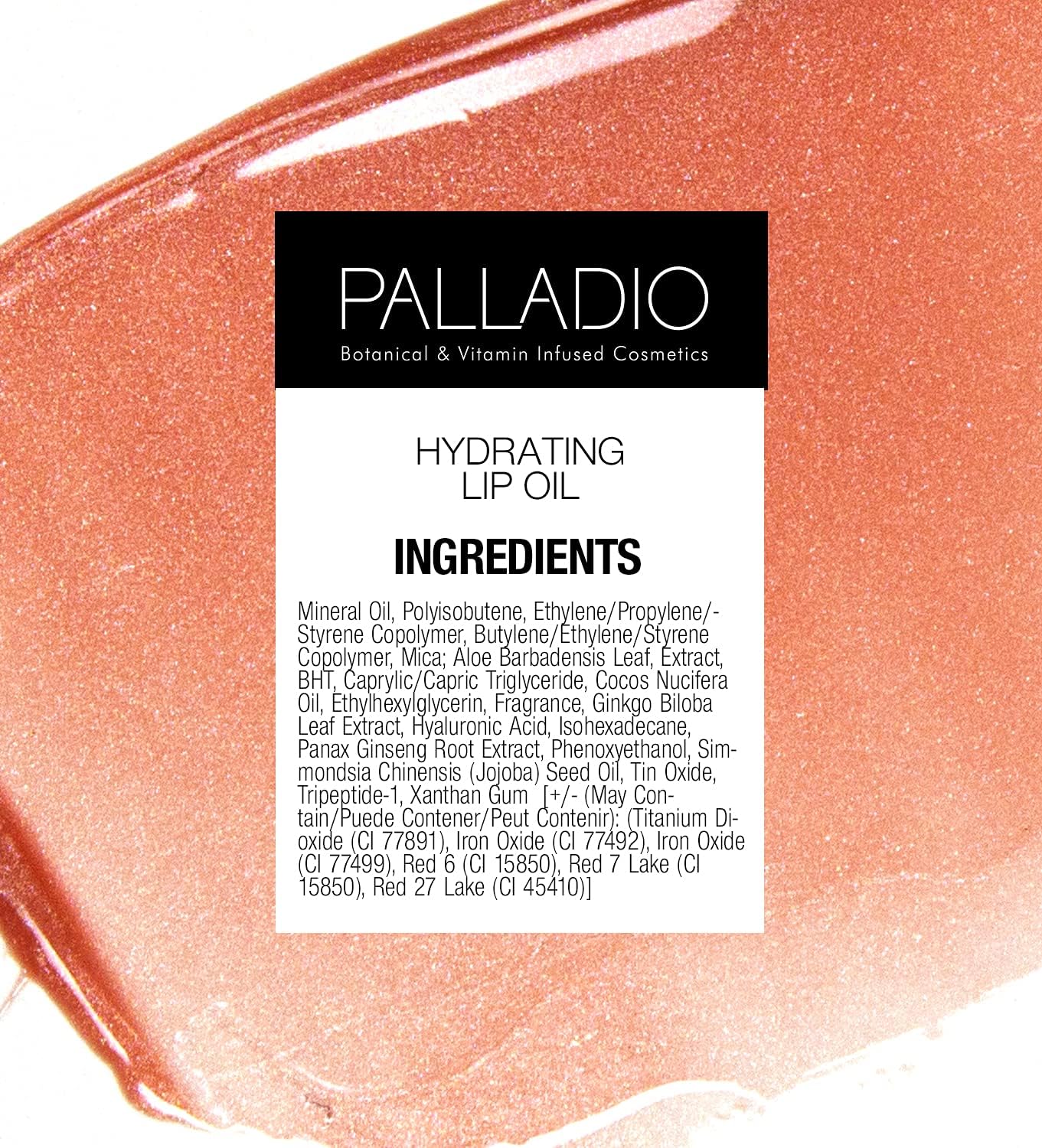 Foto 6 pulgar | Aceite Labial Palladio Hydrating Con Ácido Hialurónico 4,5 Ml Fly - Venta Internacional.