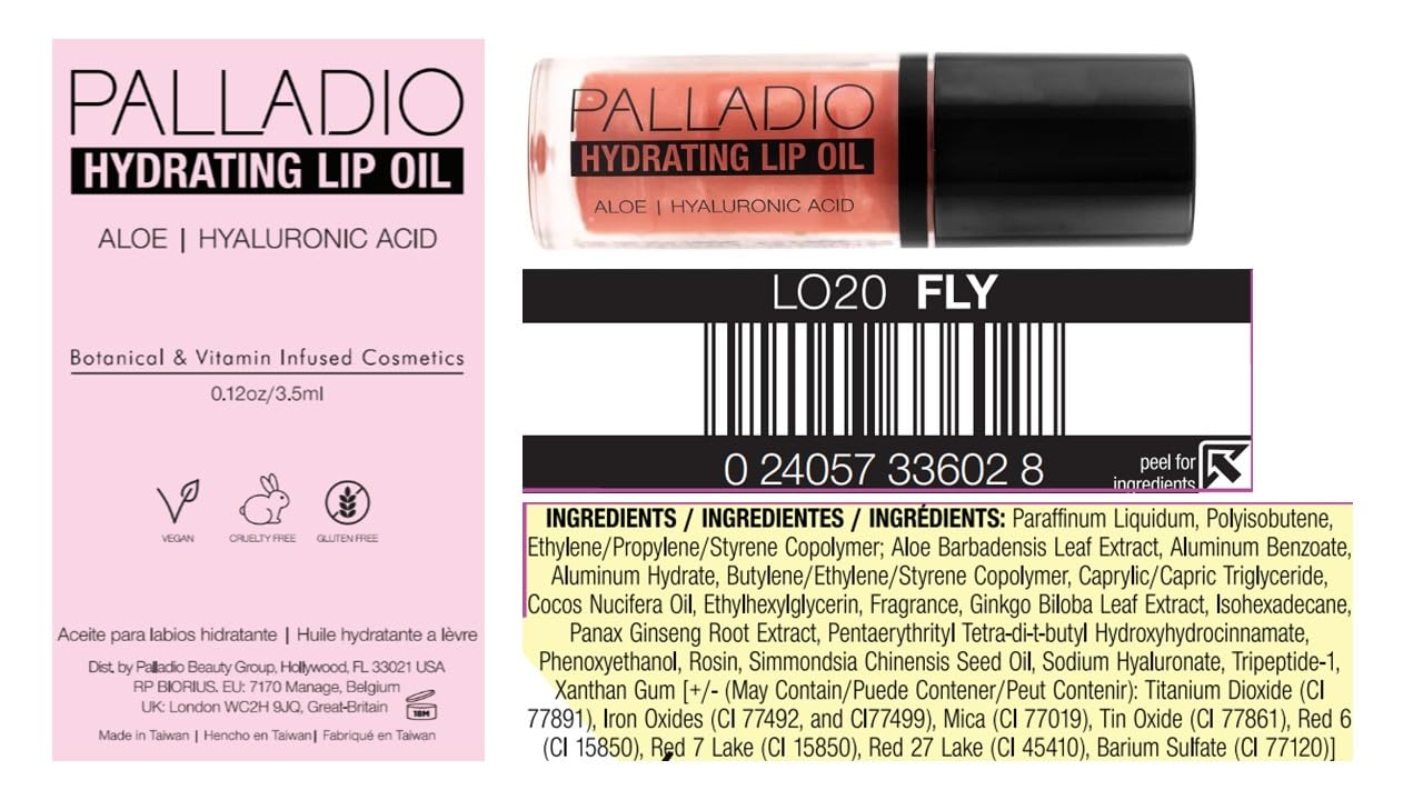 Foto 7 pulgar | Aceite Labial Palladio Hydrating Con Ácido Hialurónico 4,5 Ml Fly - Venta Internacional.