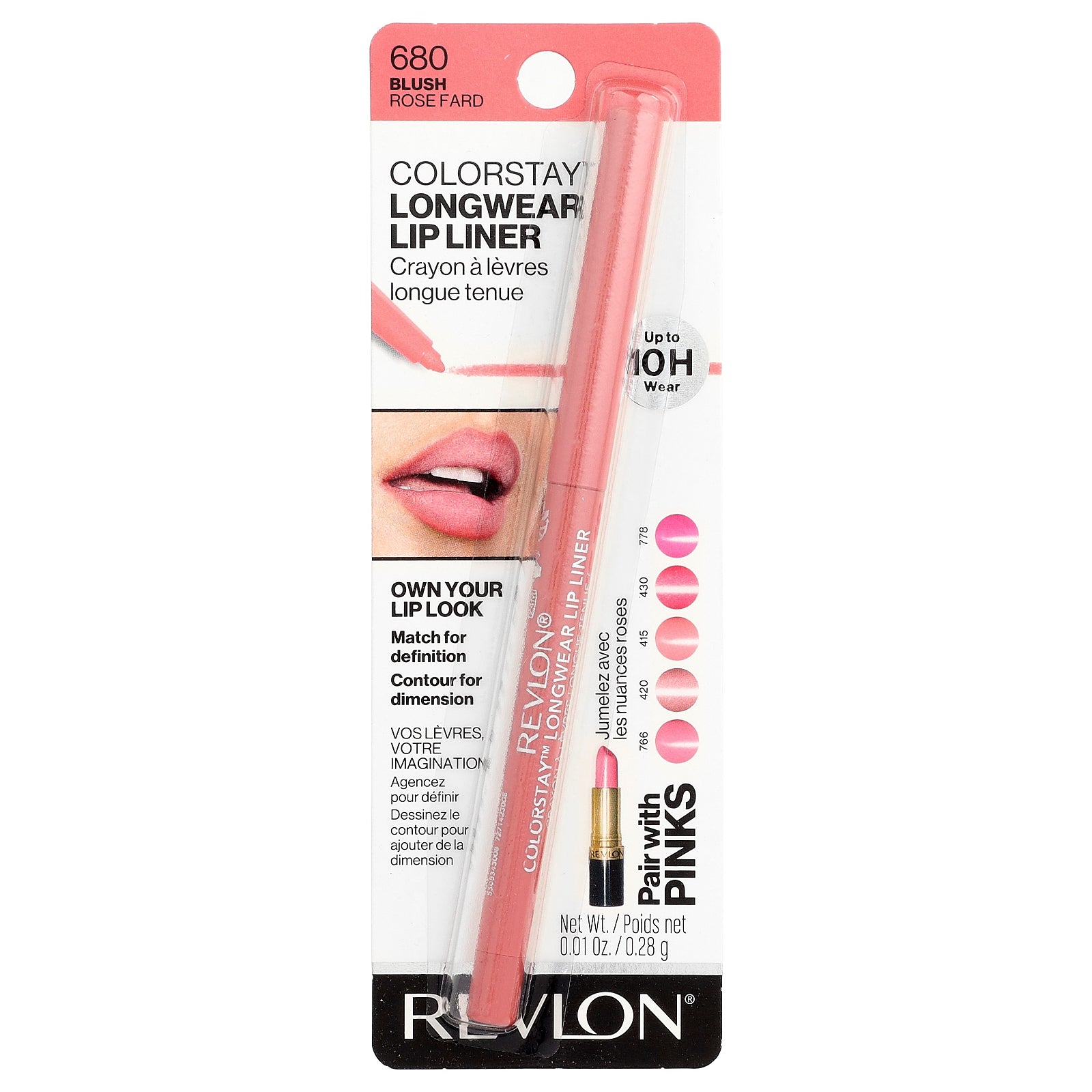 Foto 3 pulgar | Delineador de Labios Revlon Colorstay Longwear 680 Blush- Venta Internacional