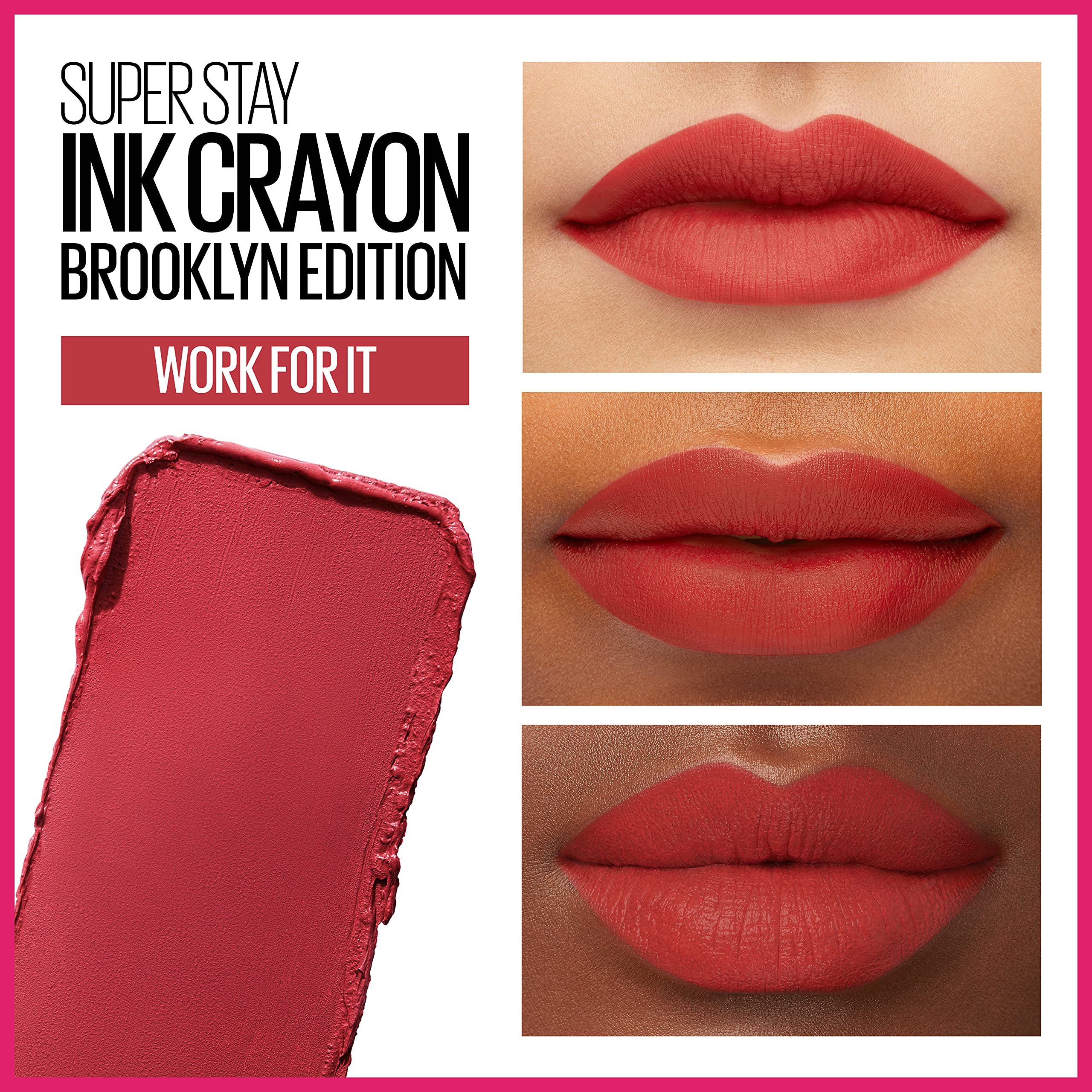 Foto 4 pulgar | Lápiz Labial Maybelline Super Stay Ink Crayon 140 Work For It - Venta Internacional.