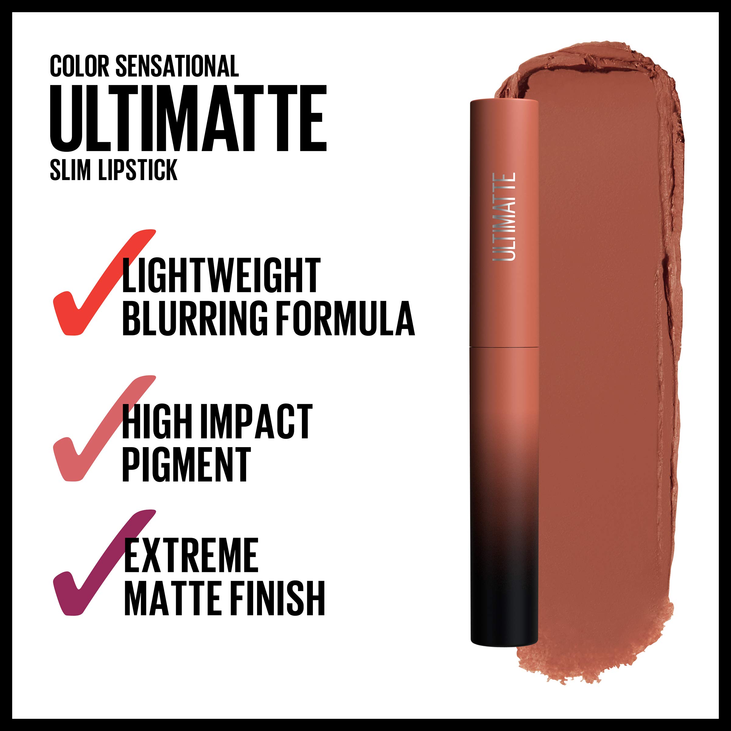 Foto 3 pulgar | Lápiz Labial Maybelline Color Sensational Ultimatte Taupe - Venta Internacional.