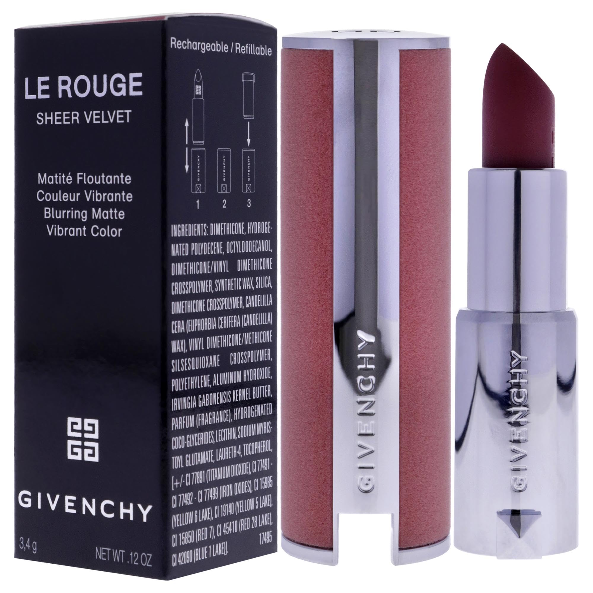Foto 5 pulgar | Lápiz Labial Givenchy Le Rouge Sheer Velvet Matte N16 Nude Boise - Venta Internacional.