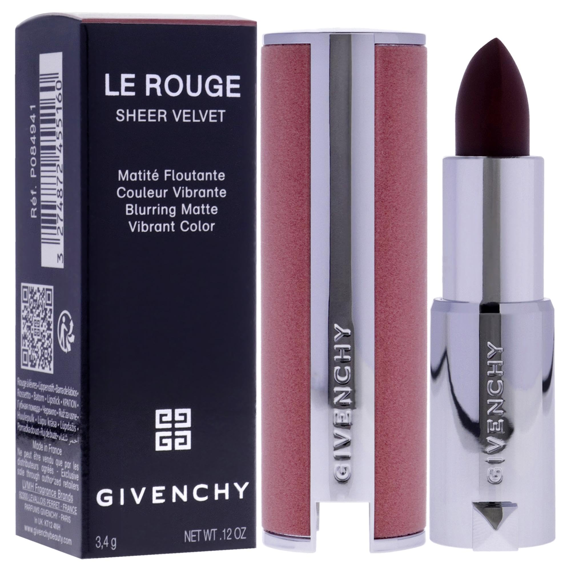 Foto 4 pulgar | Lápiz Labial Givenchy Le Rouge Sheer Velvet Matte N39 Rouge Grenat - Venta Internacional.