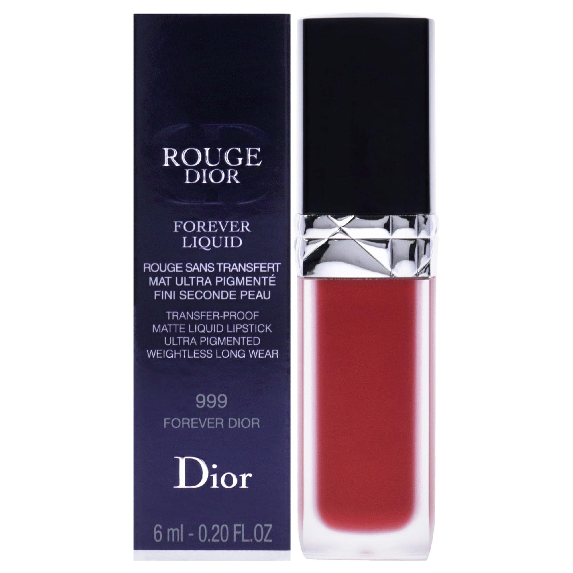 Foto 2 pulgar | Lápiz Labial Dior Rouge Forever Liquid Matte 999 Para Mujer  6 Ml - Venta Internacional.