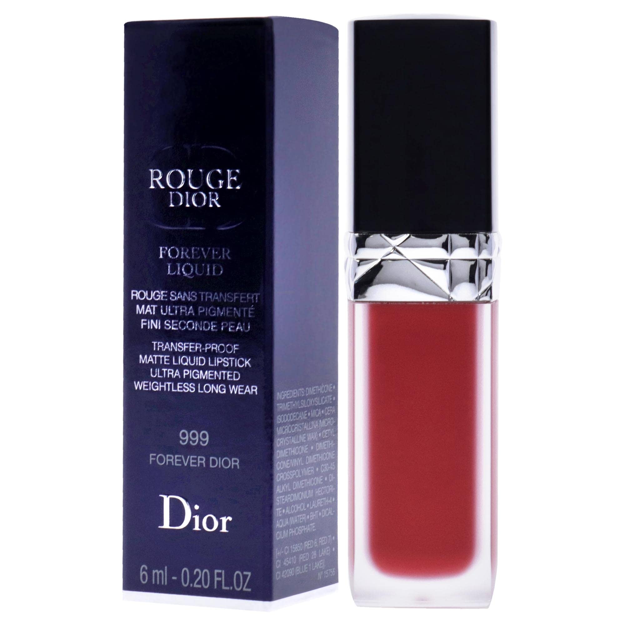 Foto 6 pulgar | Lápiz Labial Dior Rouge Forever Liquid Matte 999 Para Mujer  6 Ml - Venta Internacional.