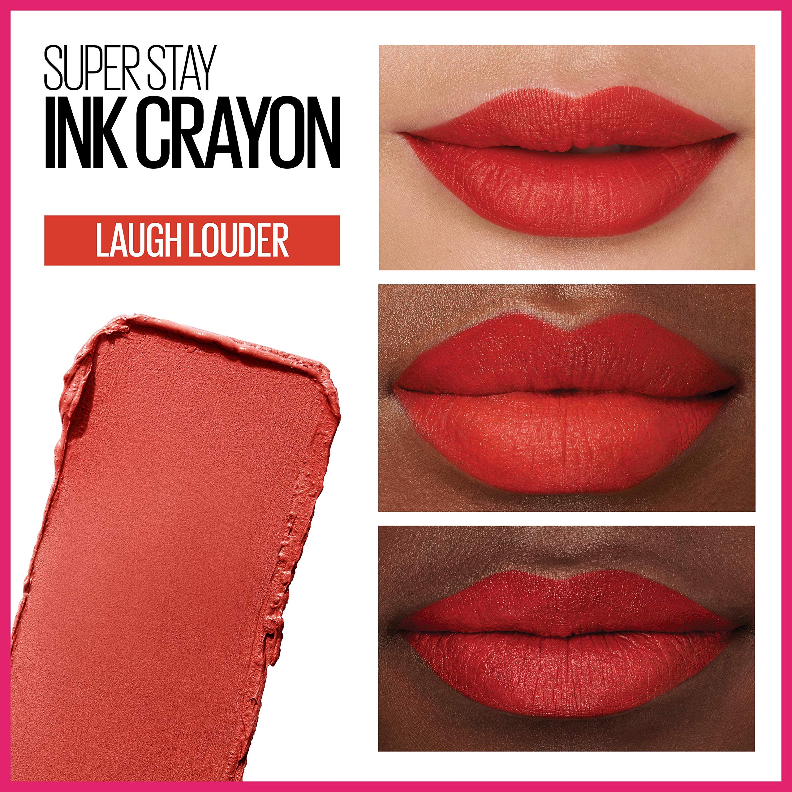 Foto 4 pulgar | Lápiz Labial Maybelline Superstay Ink Crayon Matte Laugh Louder - Venta Internacional.