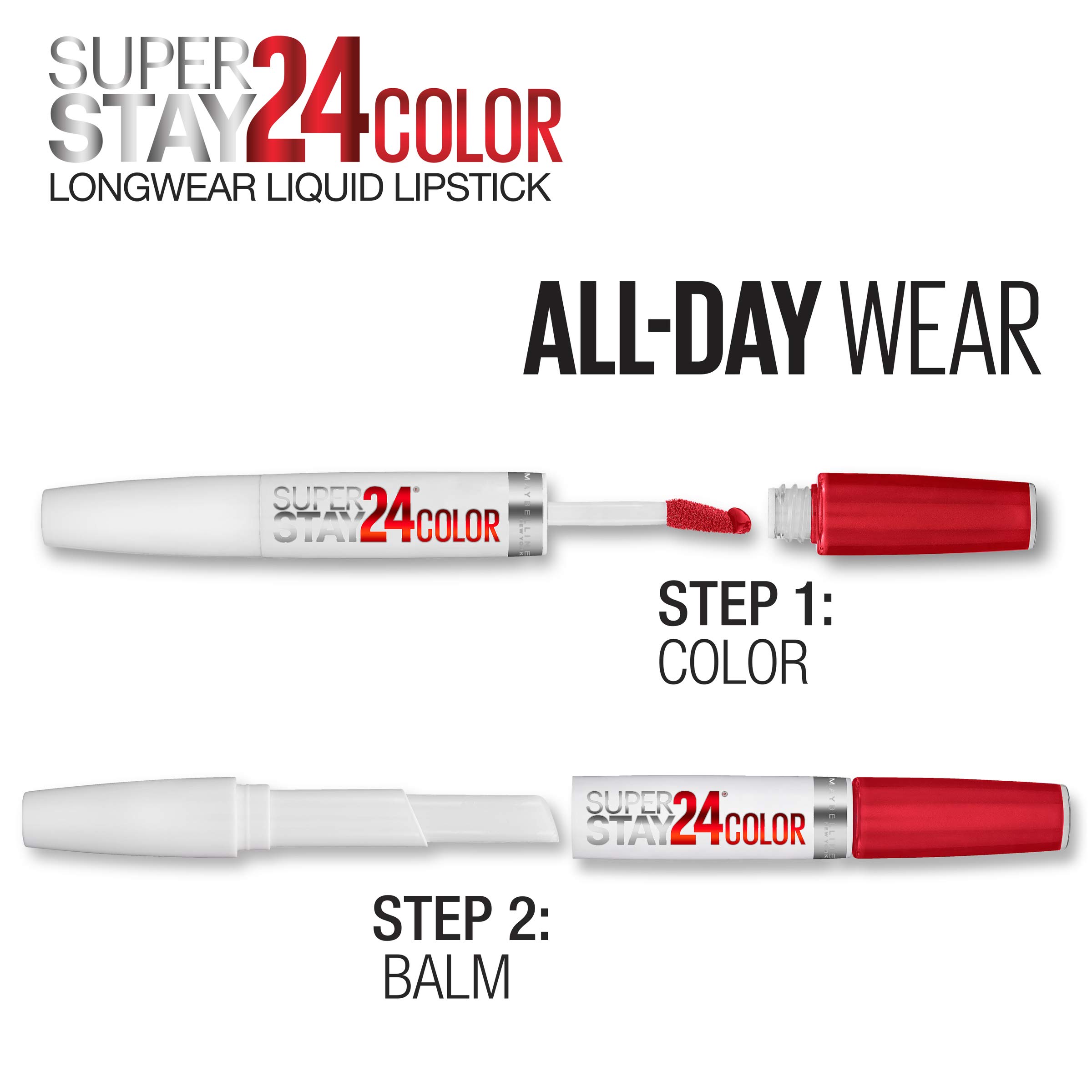 Foto 2 | Labial Líquido Maybelline New York Superstay 24 Committed Coral 041 - Venta Internacional.