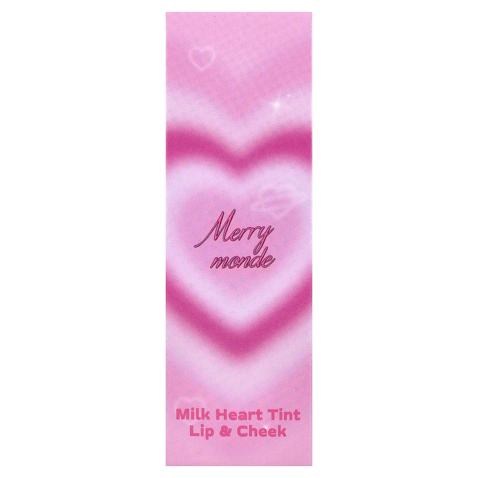 Foto 2 | Tinte Para Labios Y Mejillas Merrymonde Milk Heart 02 Strawberry Milk 5g - Venta Internacional.