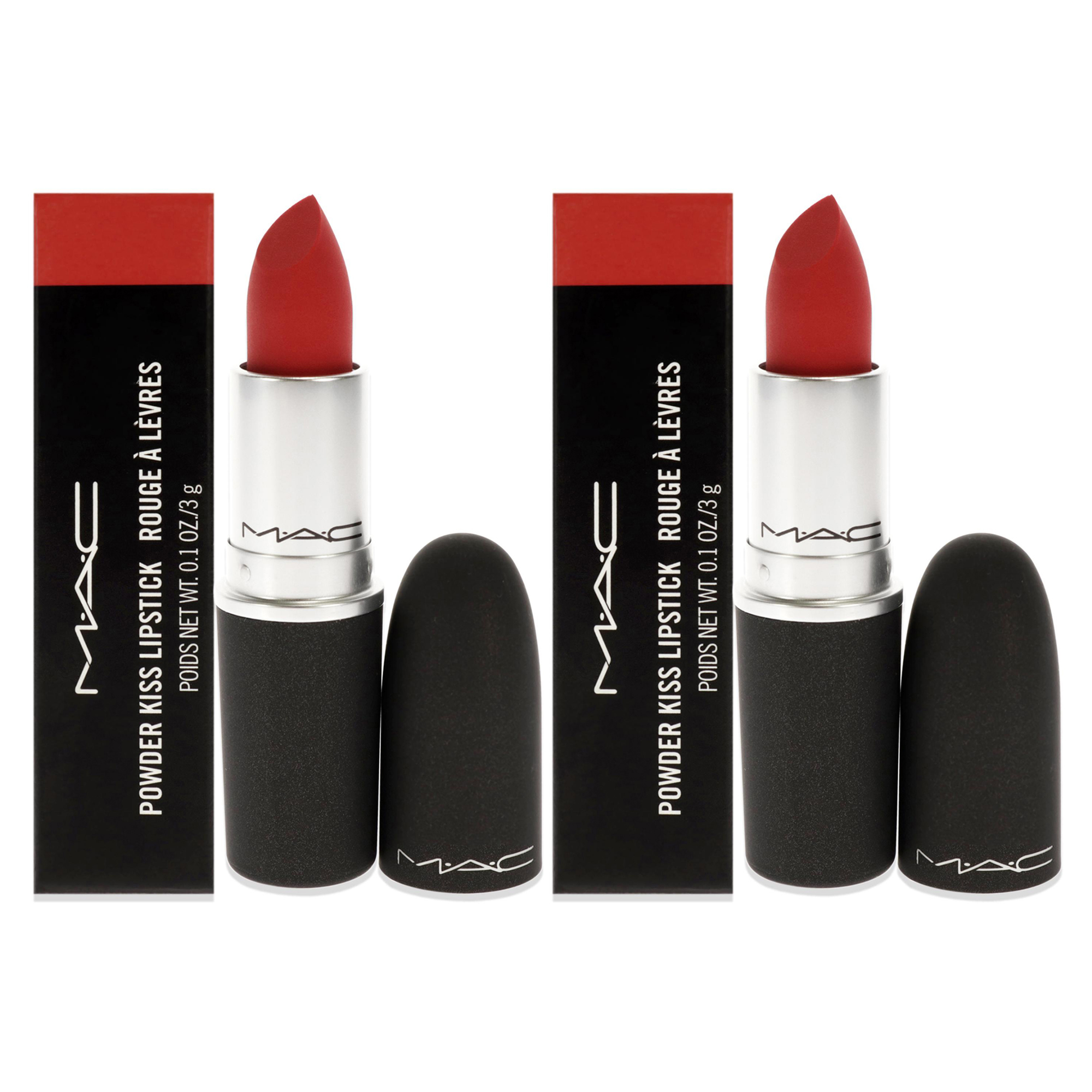 Lápiz Labial Mac Powder Kiss 915 Lasting Passion  Paquete De 2 - Venta Internacional.