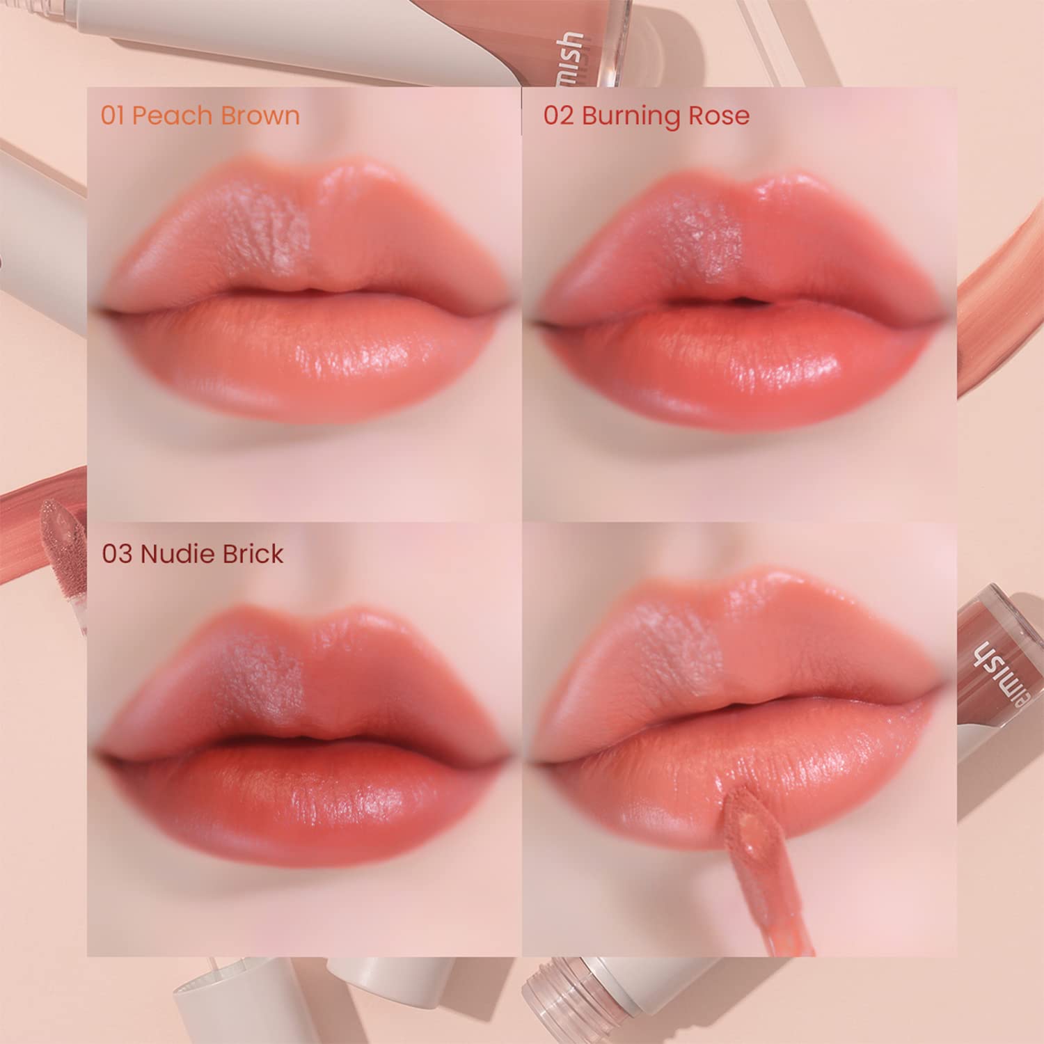 Foto 6 | Lápiz Labial Líquido Heimish Dailish Burning Rose  28 G  Crema Mate - Venta Internacional.