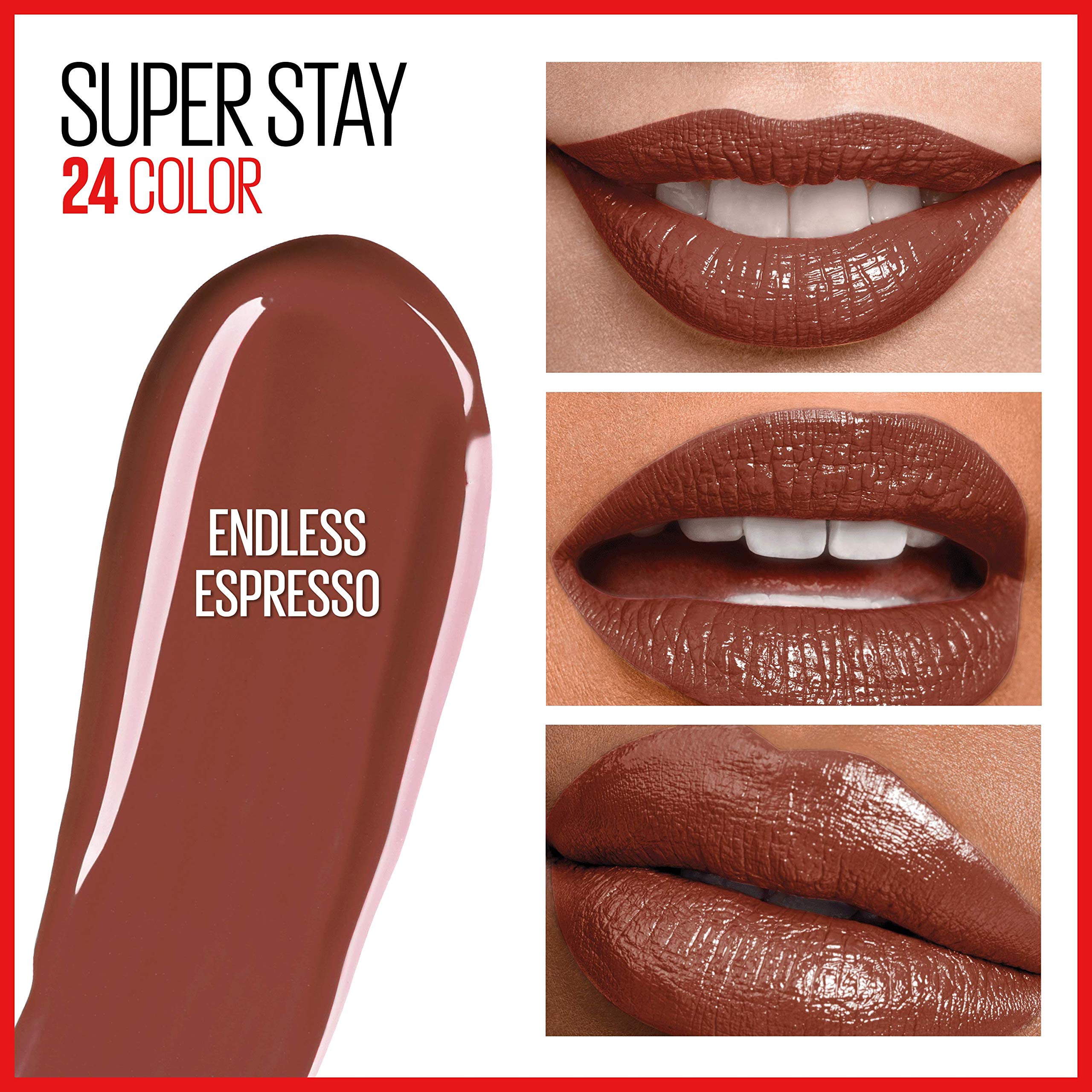 Foto 3 | Lápiz Labial Líquido Maybelline Super Stay 24 Endless Espresso - Venta Internacional.