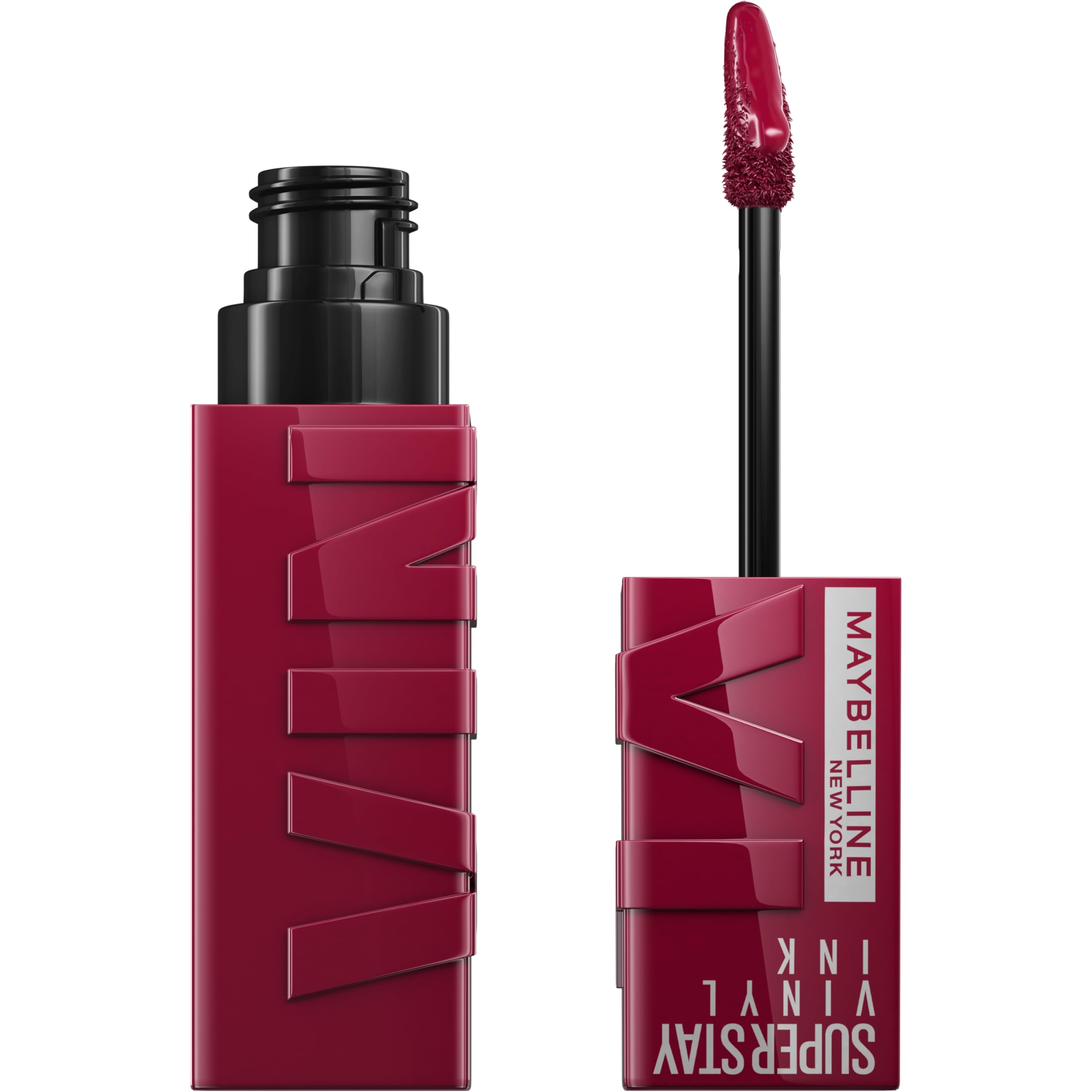 Lápiz Labial Maybelline Super Stay Vinyl Ink Longwear Berry Burgundy - Venta Internacional. $528