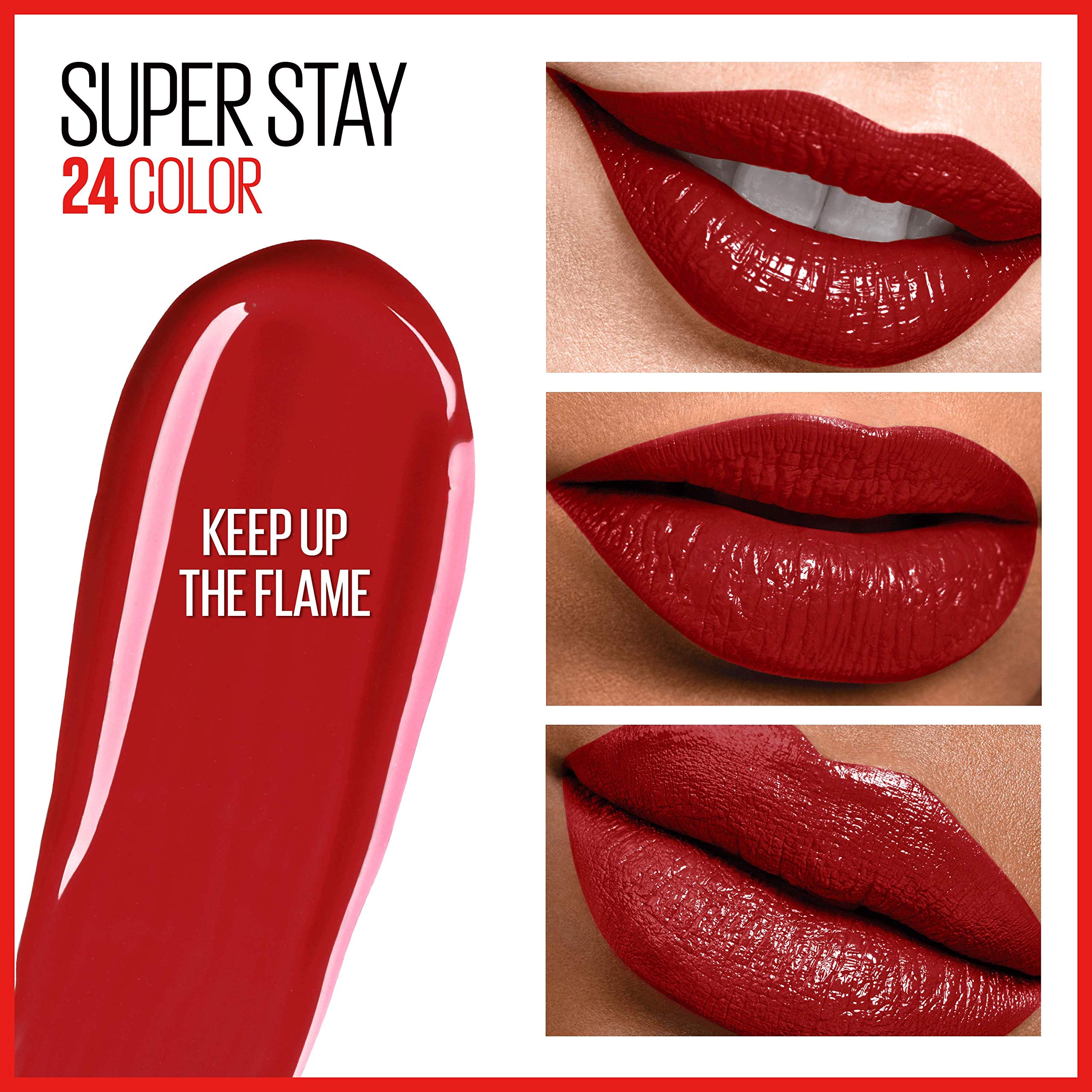 Foto 4 pulgar | Lápiz Labial Líquido Maybelline Super Stay 24 Keep Up The Flame - Venta Internacional.