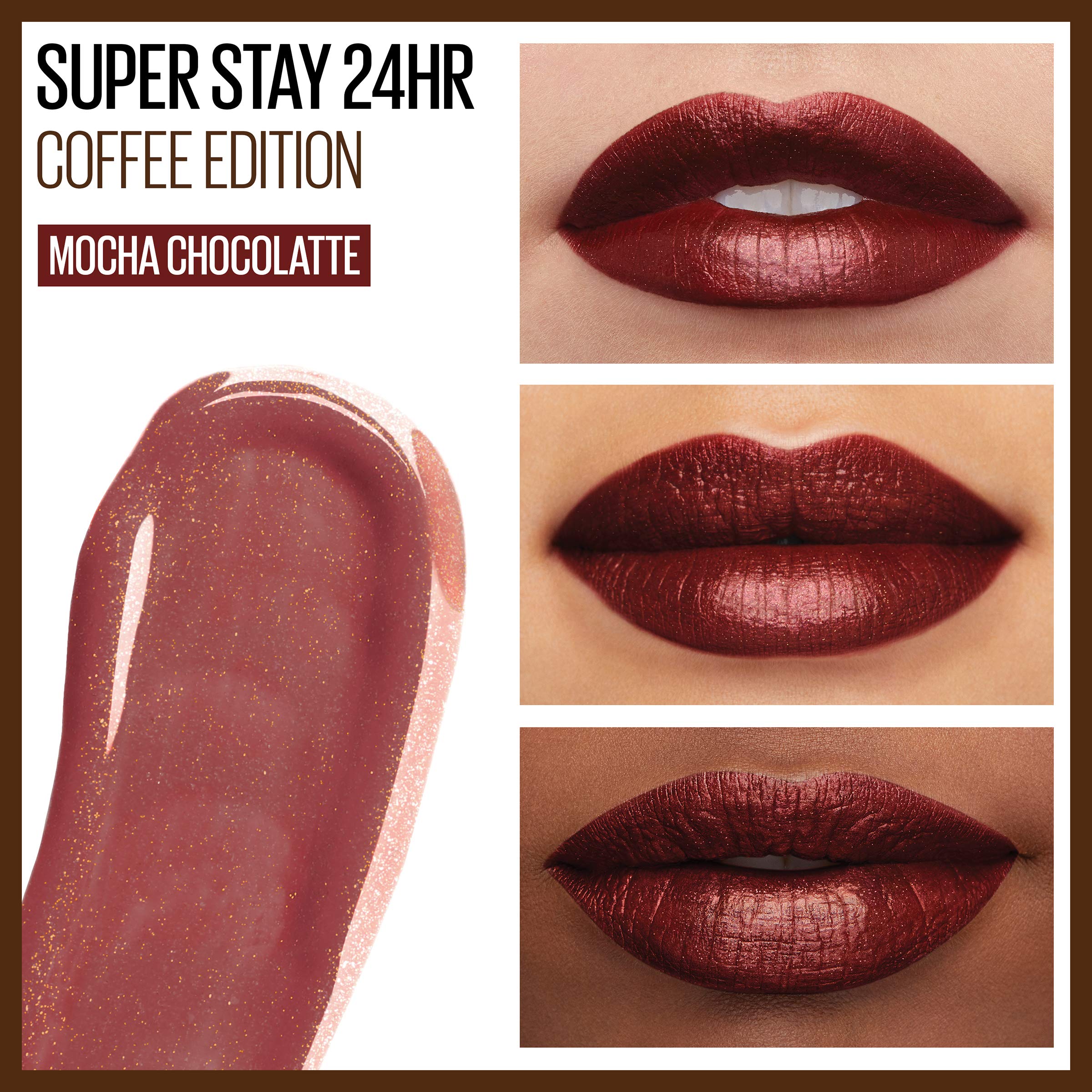 Foto 6 pulgar | Lápiz Labial Maybelline Superstay 24 Coffee Edition Mocha Chocolatte - Venta Internacional.