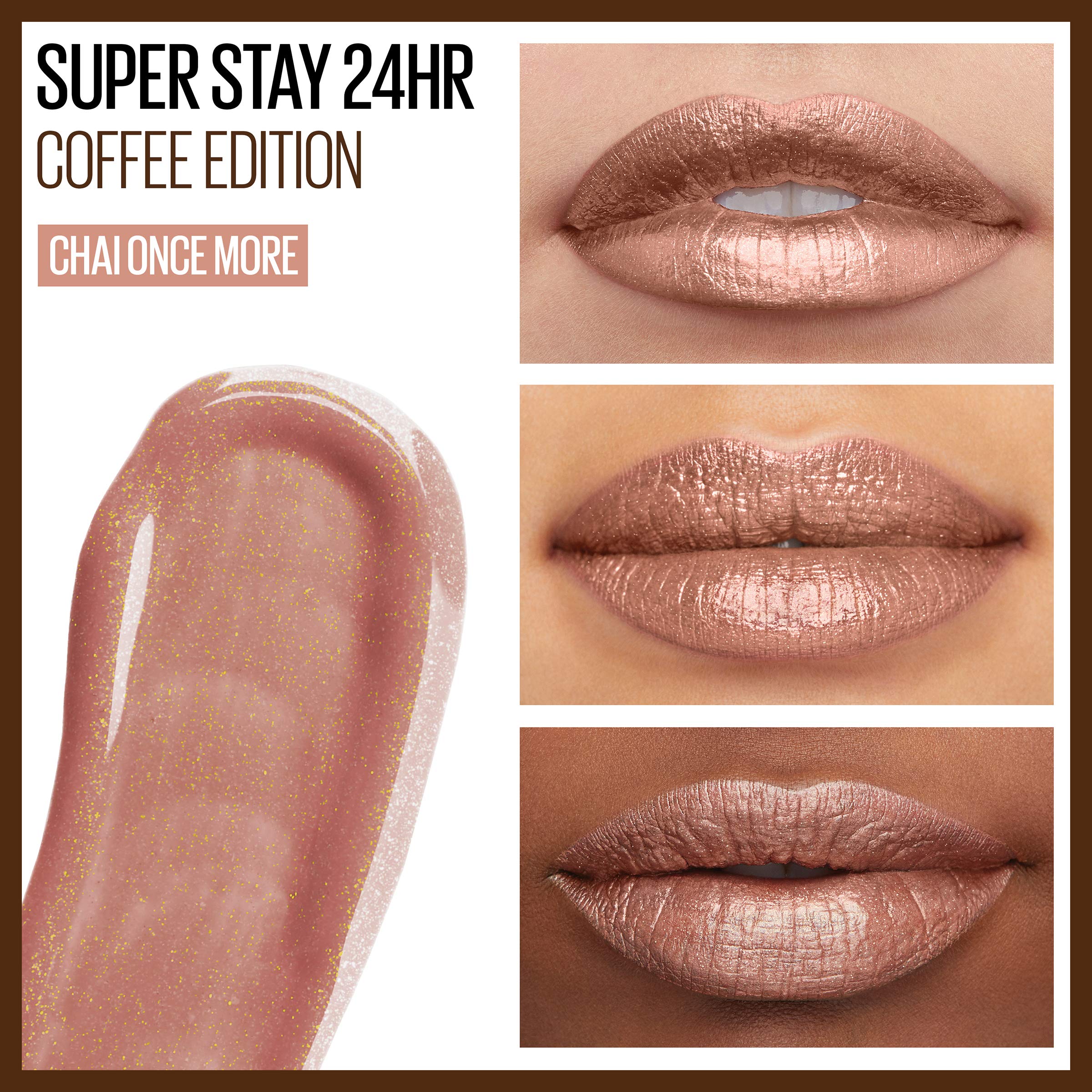 Foto 6 pulgar | Lápiz Labial Maybelline Superstay 24 Coffee Edition Chai Once More - Venta Internacional.