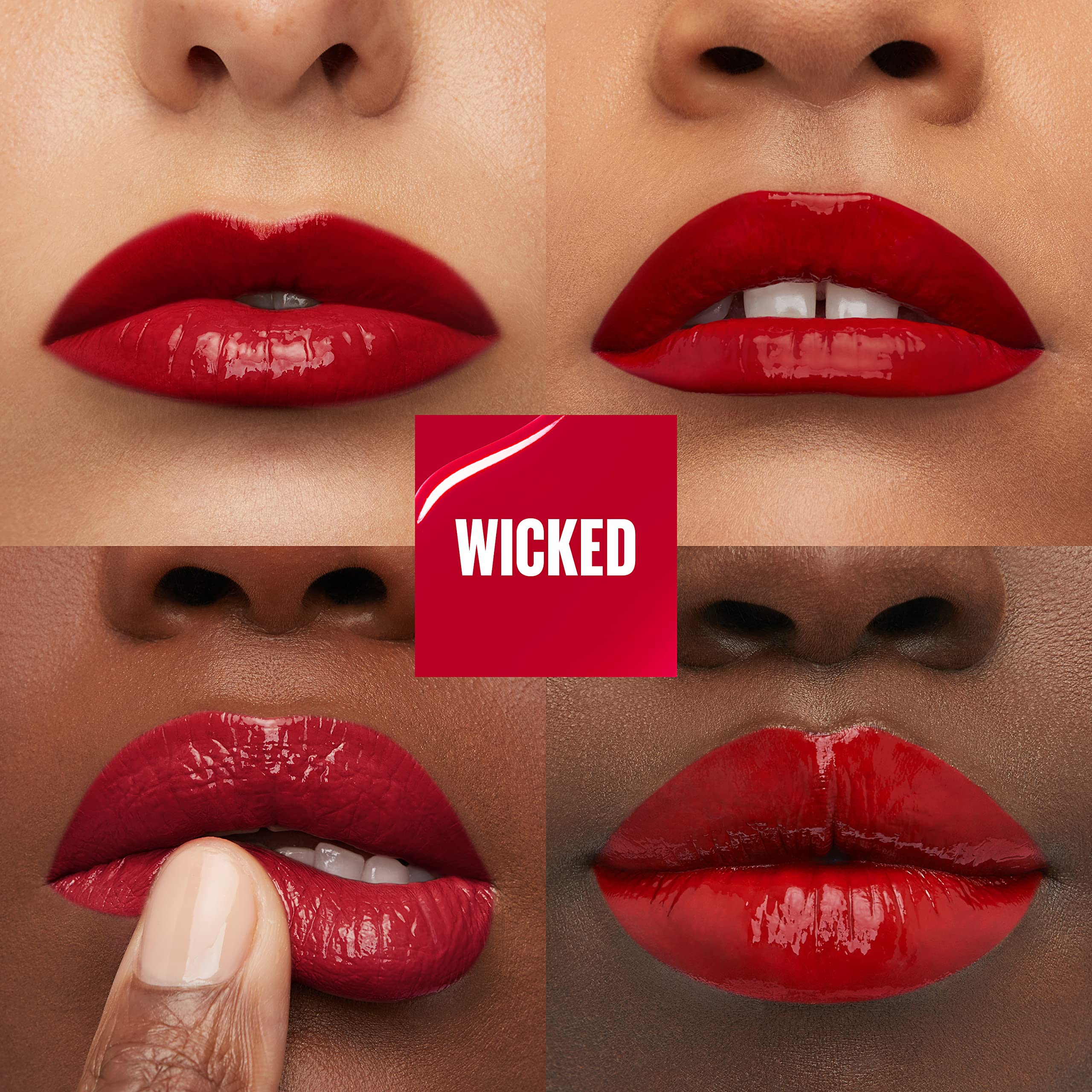 Foto 3 | Lápiz Labial Maybelline Super Stay Vinyl Ink Wicked Cool Red - Venta Internacional.