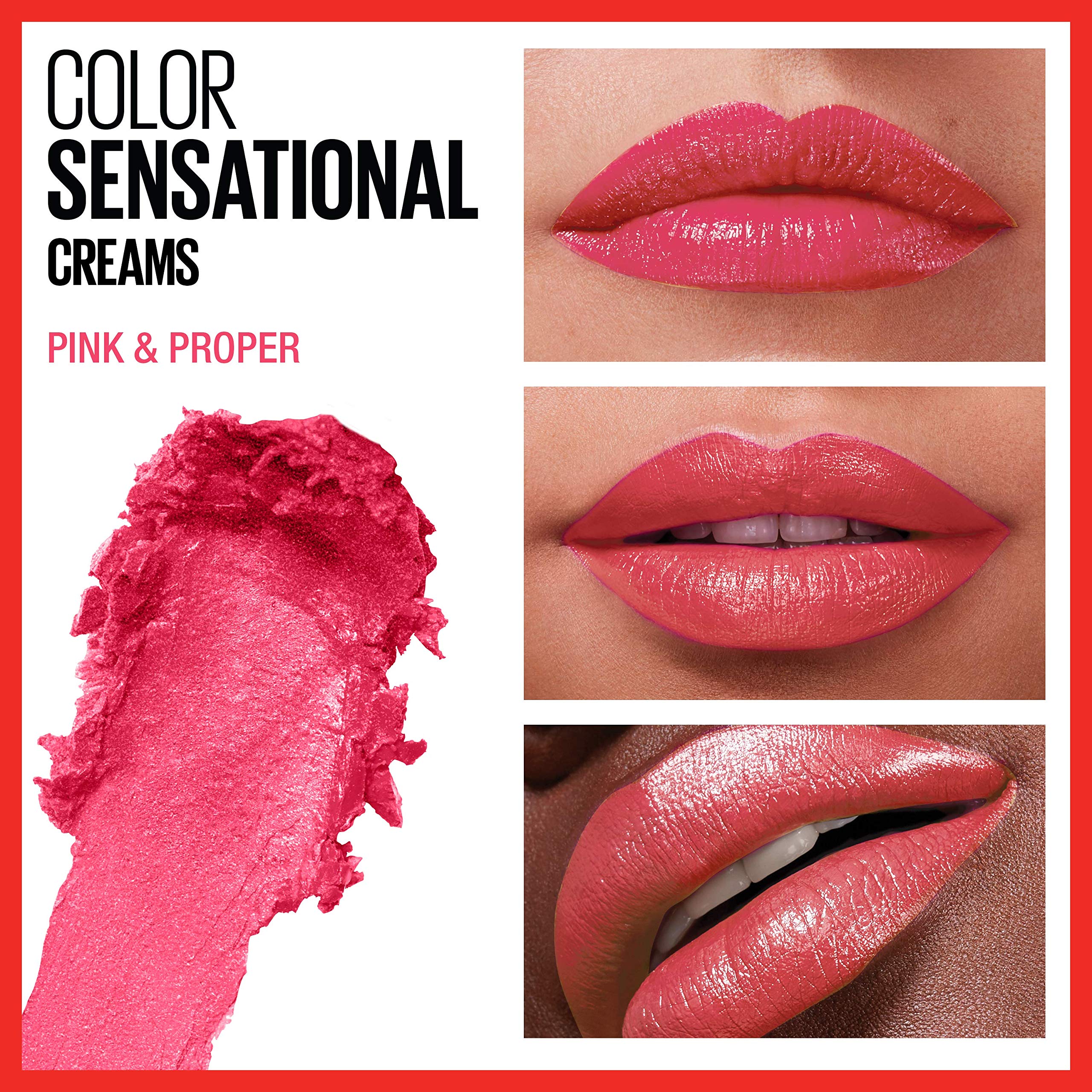 Foto 4 pulgar | Lápiz Labial Maybelline Color Sensational Pink & Proper - Venta Internacional.
