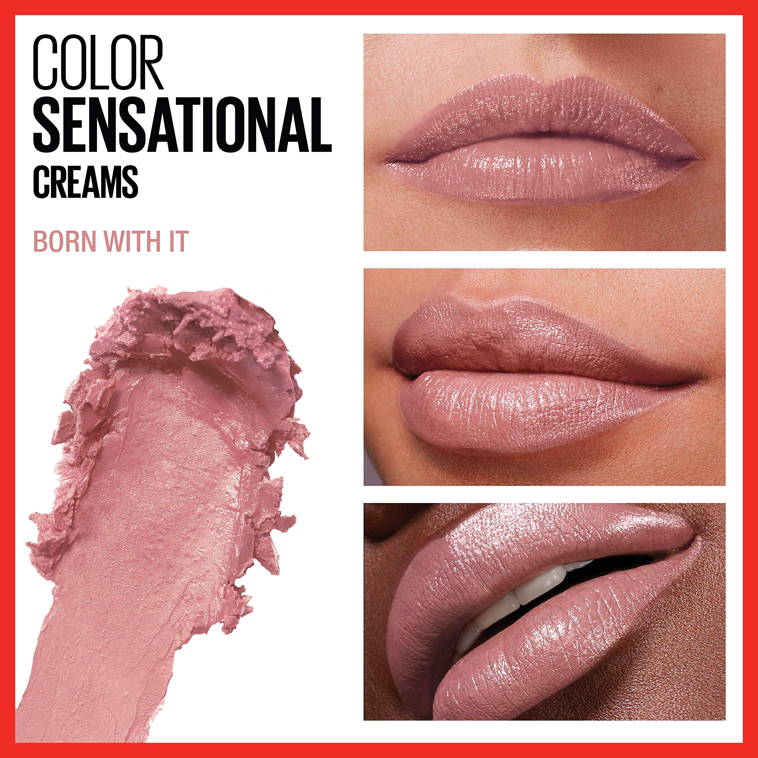 Foto 4 pulgar | Lápiz Labial Maybelline Color Sensational Born With It Nude Pink - Venta Internacional.