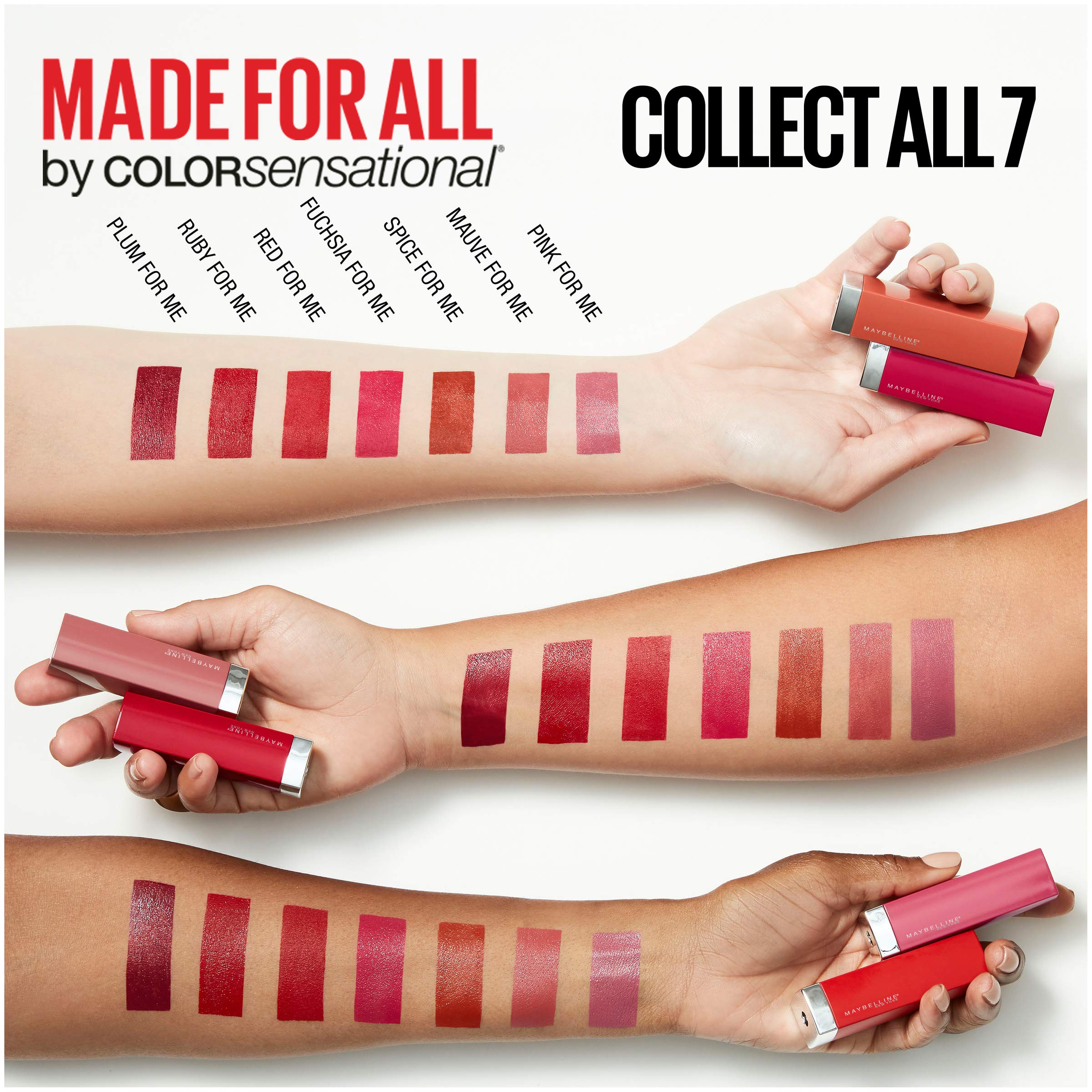 Foto 6 | Lápiz Labial Maybelline Color Sensational Fuchsia For Me Satin - Venta Internacional.