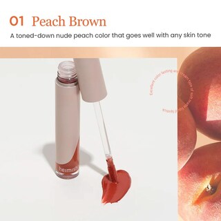 Foto 2 | Lápiz Labial Líquido Heimish Dailism 01 Peach Brown 28g - Venta Internacional.