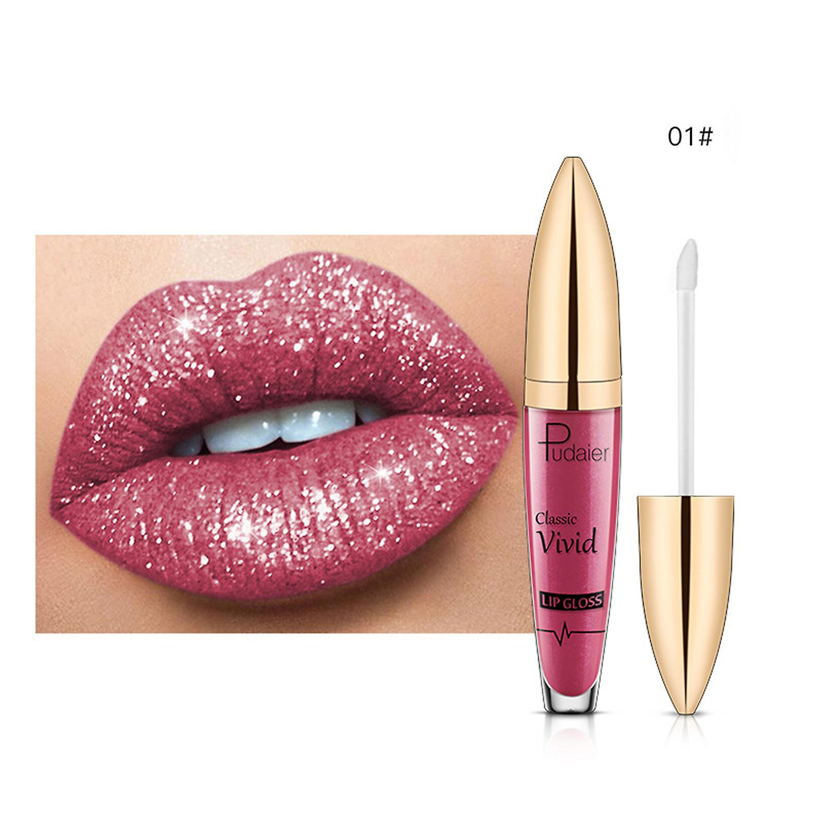 Foto 2 | Lápiz Labial Huoguo Diamond Shiny  Purpurina De Larga Duración  5 Ml - Venta Internacional.