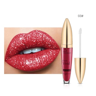Foto 1 | Lápiz Labial Huoguo Diamond Shiny Purpurina De Larga Duración 5 Ml - Venta Internacional.