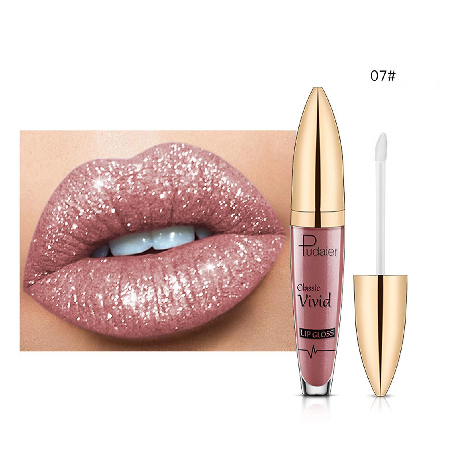 Foto 2 | Lápiz Labial Huoguo  Purpurina Brillante De Larga Duración  5 Ml - Venta Internacional.