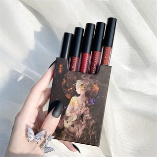 Foto 3 | Set De Pintalabios Huoguo Matte Velvet 5 Unidades Fáciles De Colorear - Venta Internacional.