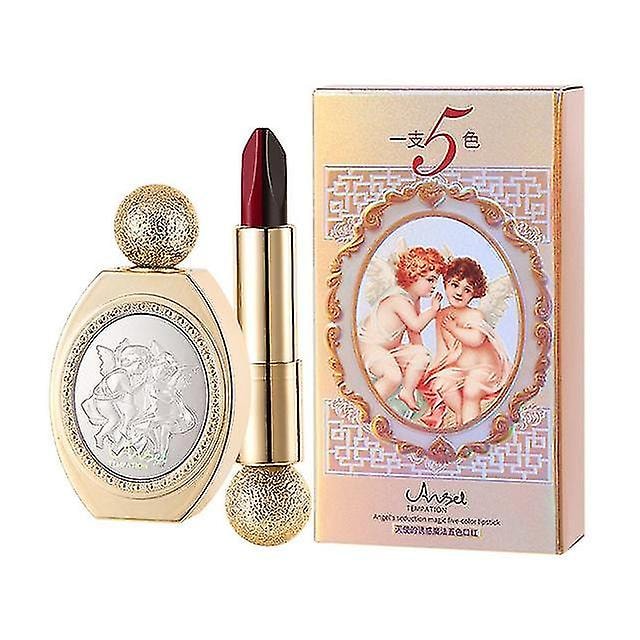 Lápiz Labial Huoguo Angel  Blanco Mate  Cambio De Color  Juego De 5 Colores - Venta Internacional. $479
