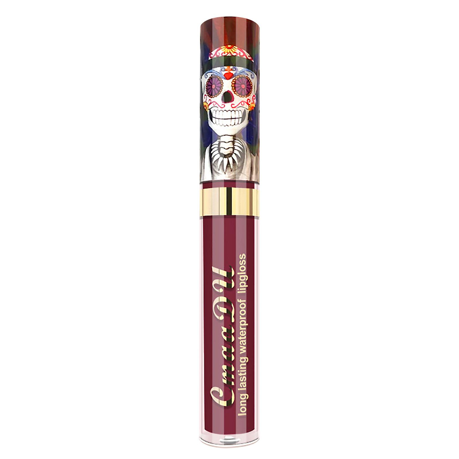 Foto 2 pulgar | Brillo De Labios Camadú Con Forma De Calavera Perlada De Metal Mate  10 Ml - Venta Internacional.