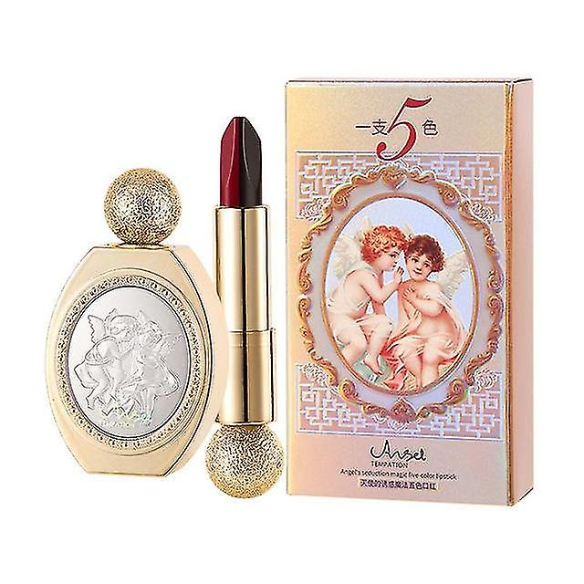 Foto 2 pulgar | Lápiz Labial Huoguo Angel  Blanco Mate  Cambio De Color  Juego De 5 Colores - Venta Internacional.