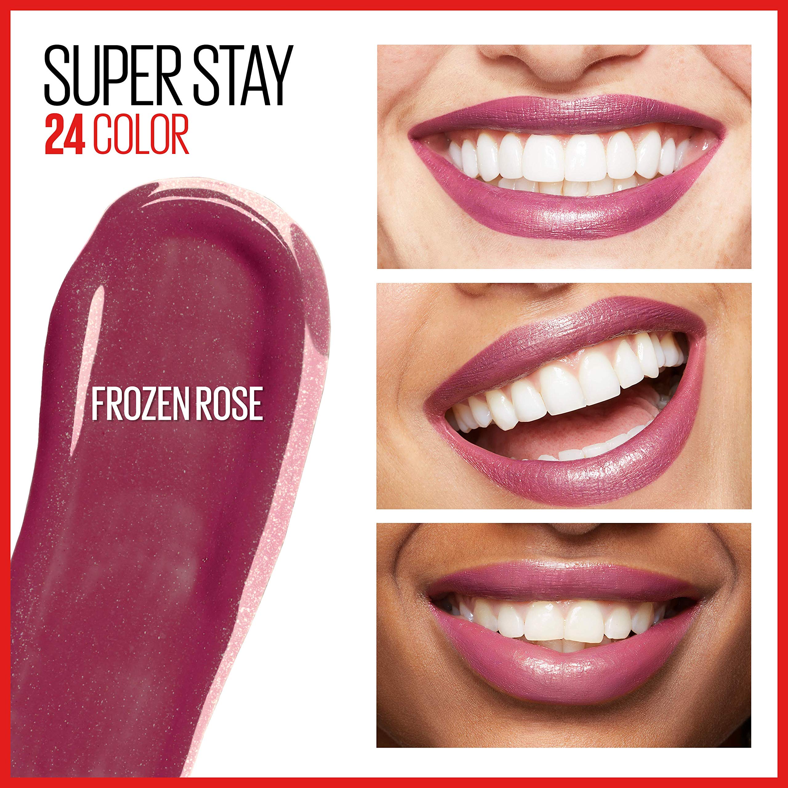 Foto 3 | Lápiz Labial Líquido Maybelline Super Stay 24 Frozen Rose - Venta Internacional.