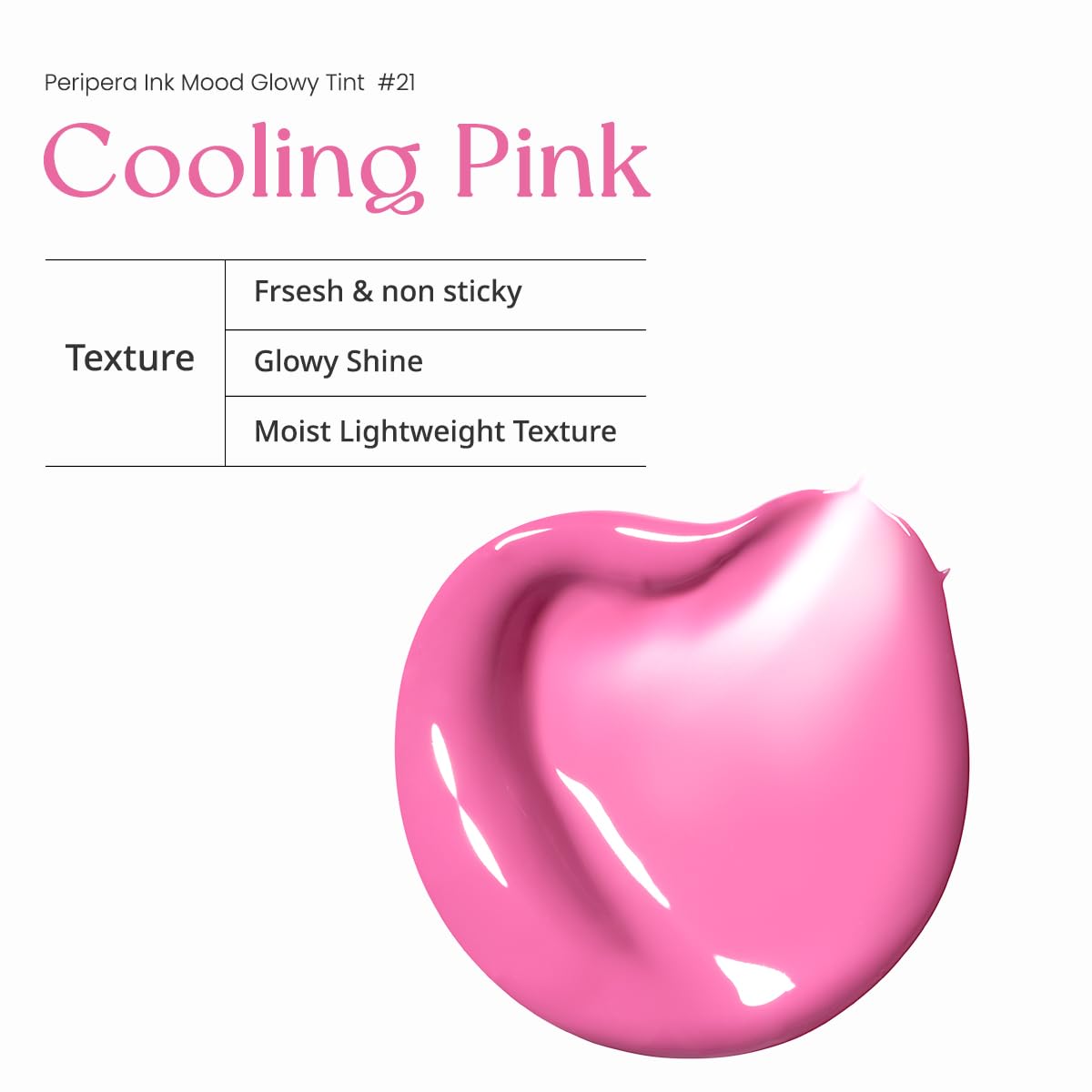 Foto 5 pulgar | Tinte De Labios Peripera Ink Mood Glowy Tint 021 Cooling Pink - Venta Internacional.