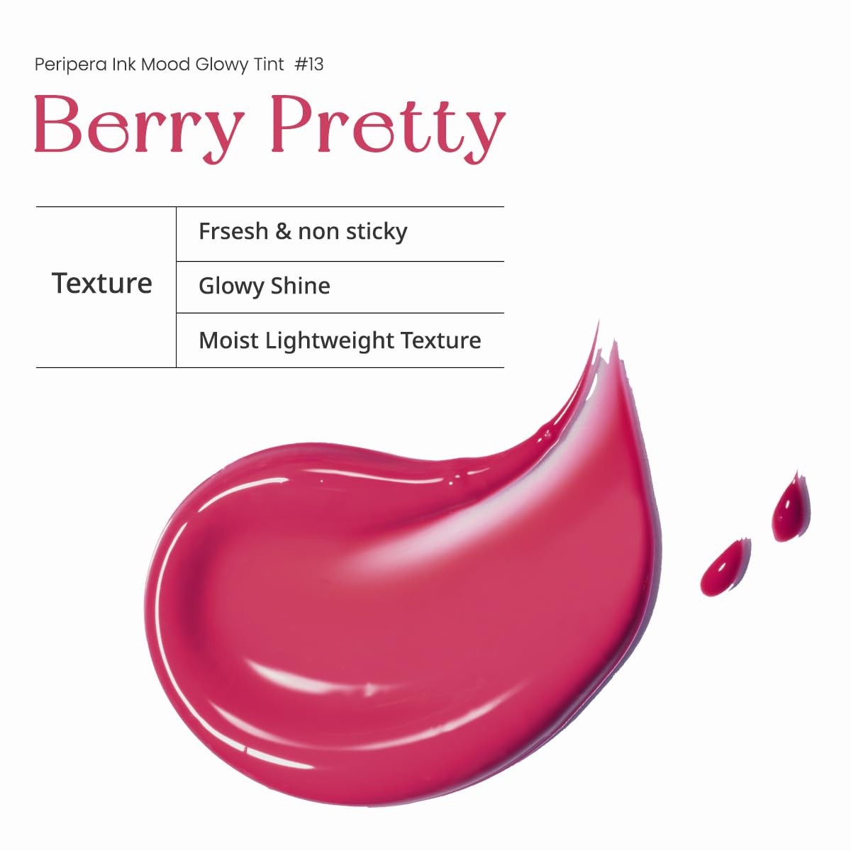 Foto 5 pulgar | Tinte de Labios Peripera Ink Mood Glowy 013 Berry Pretty - Venta Internacional