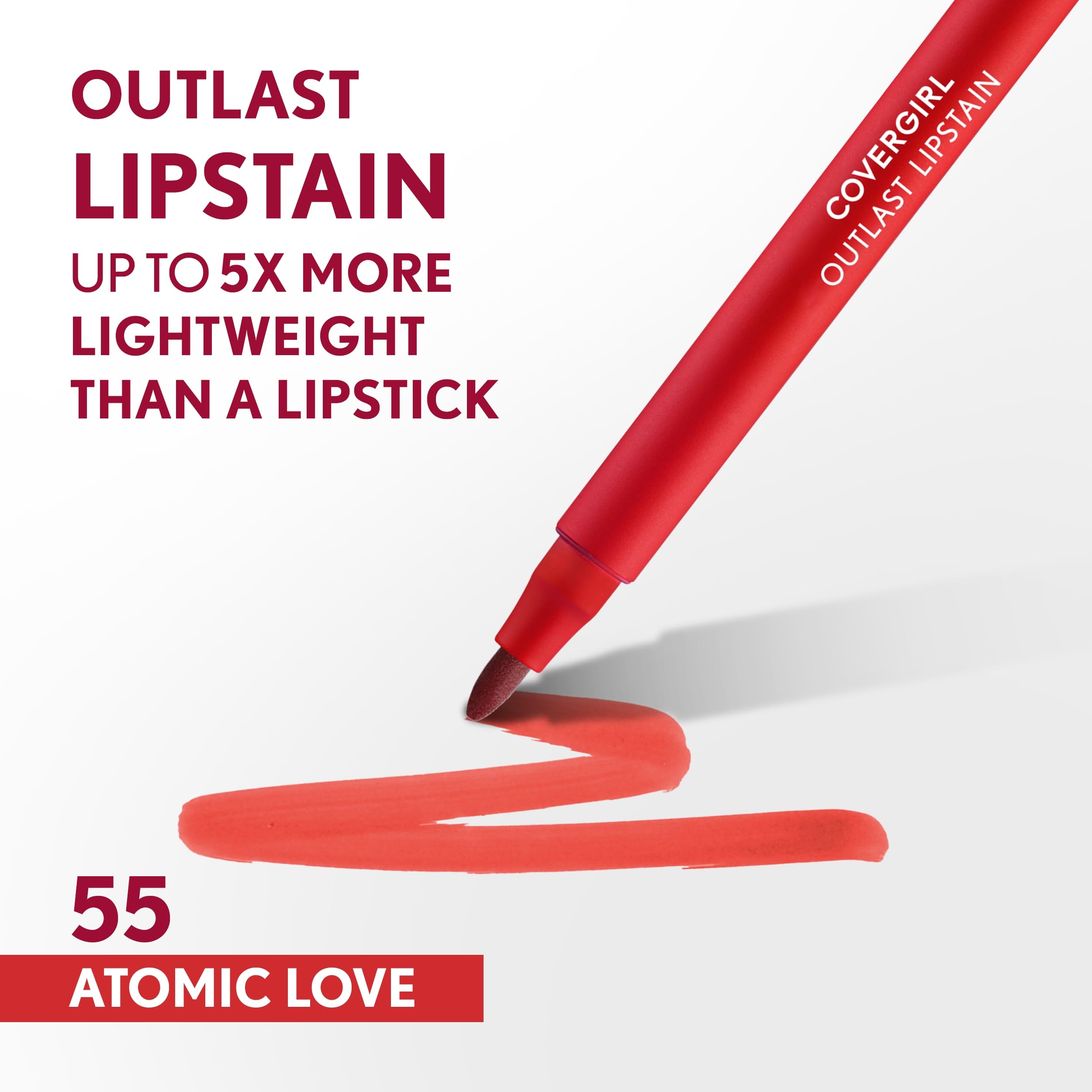 Foto 3 pulgar | Lápiz Labial Covergirl Outlast 55 Atomic Love Vegan 1,7 Ml - Venta Internacional.