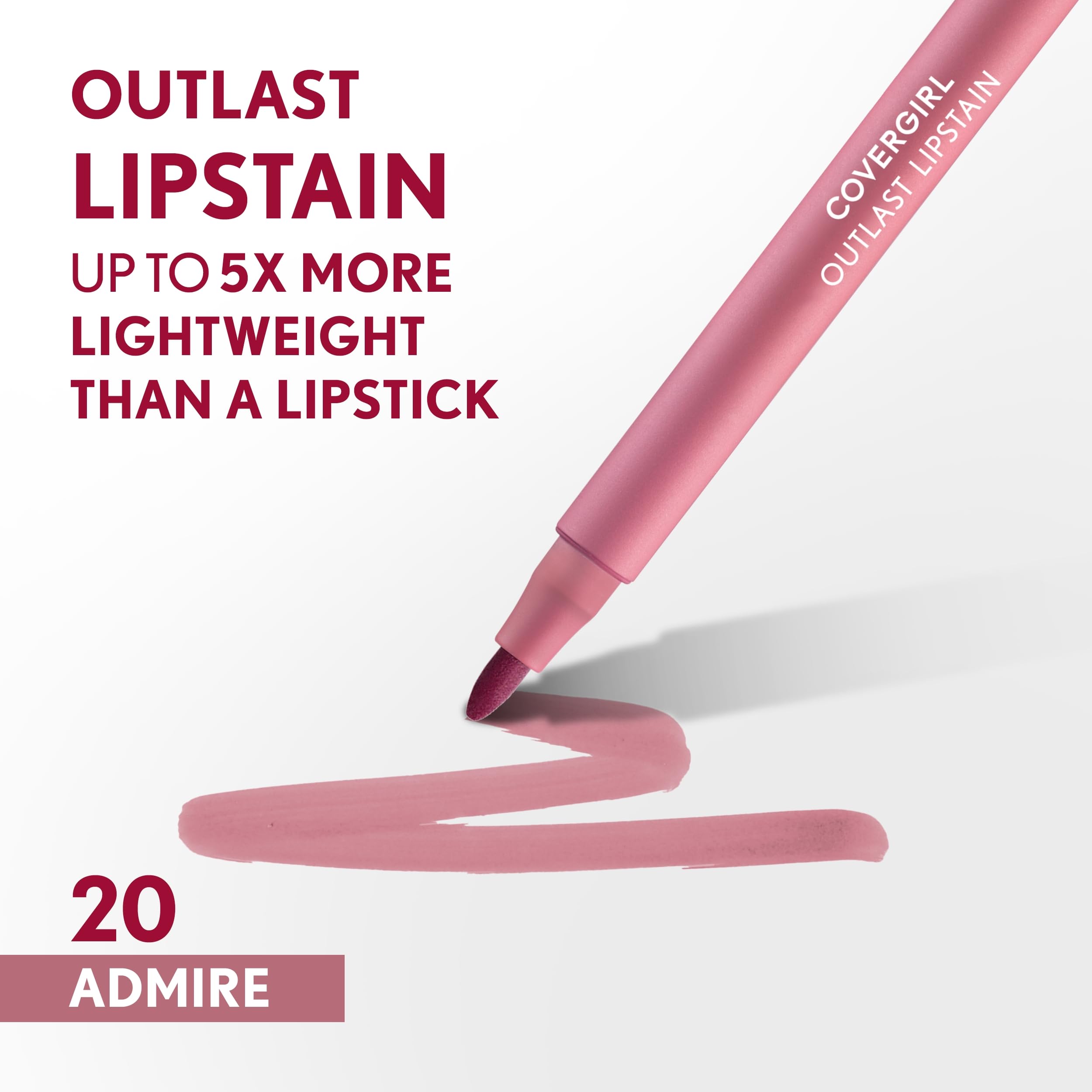 Foto 2 | Lápiz Labial Covergirl Outlast 20 Admire Vegan, 1,7 Ml, Resistente A La Transferencia - Venta Internacional.
